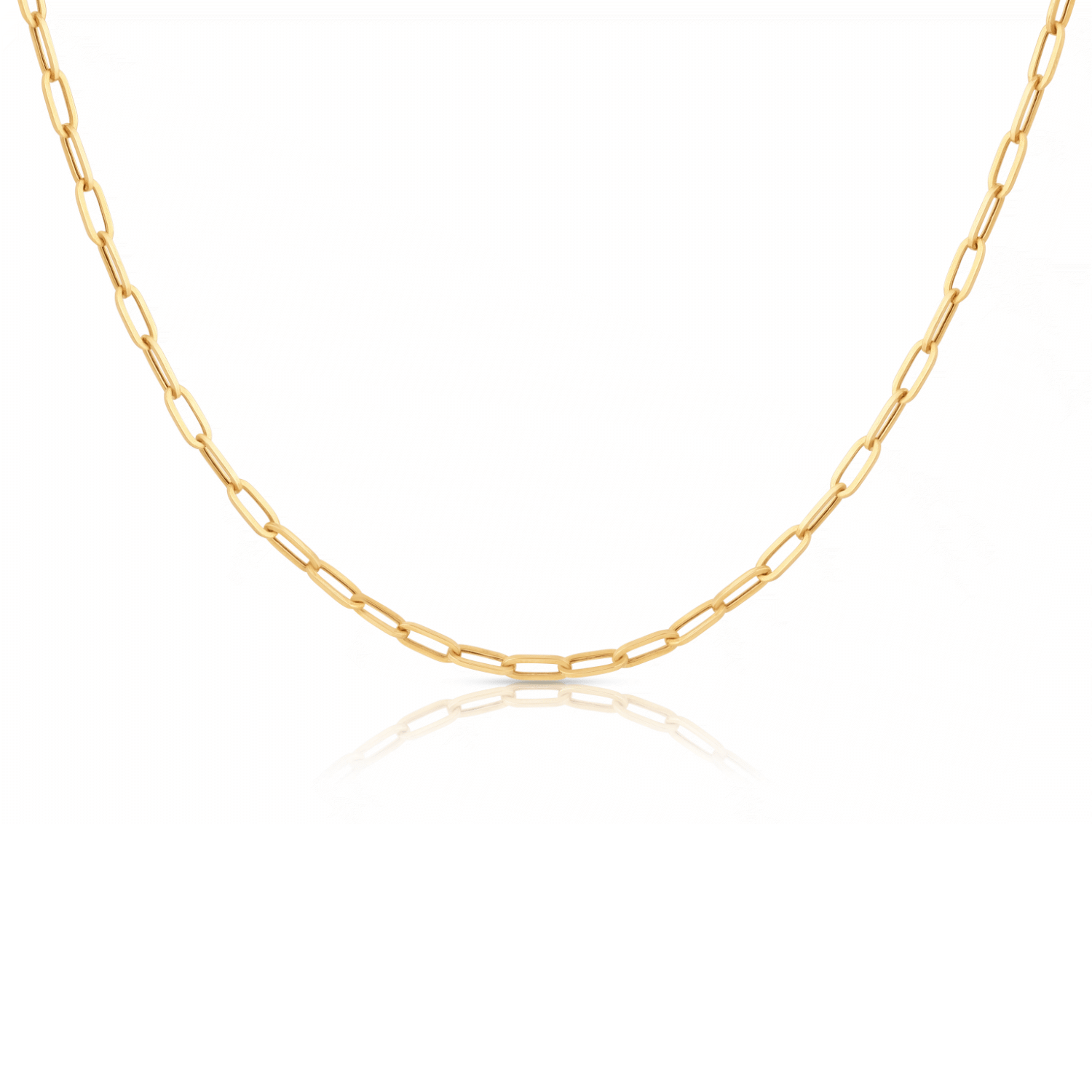 Yellow Gold Paperclip Chain