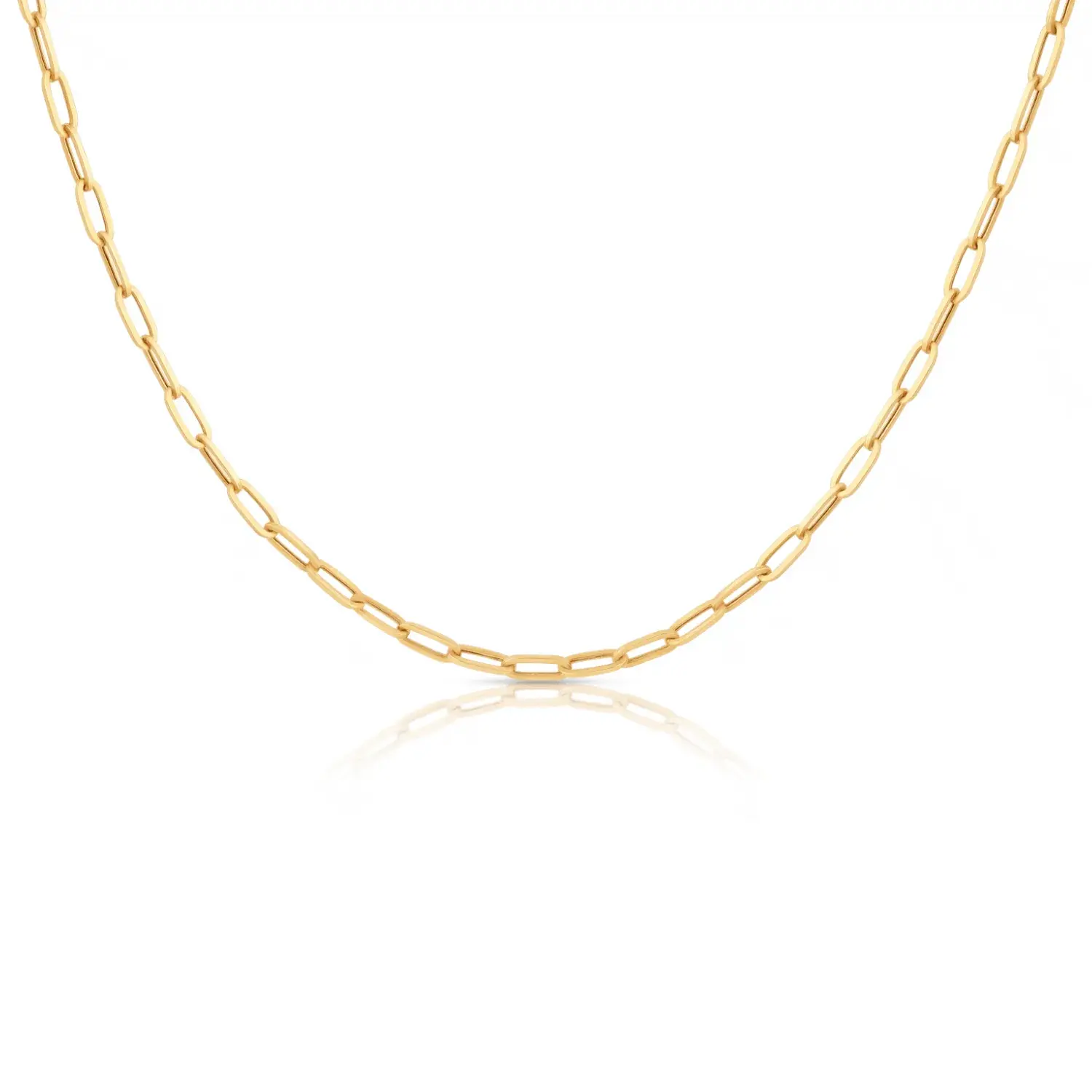 Yellow Gold Paperclip Chain