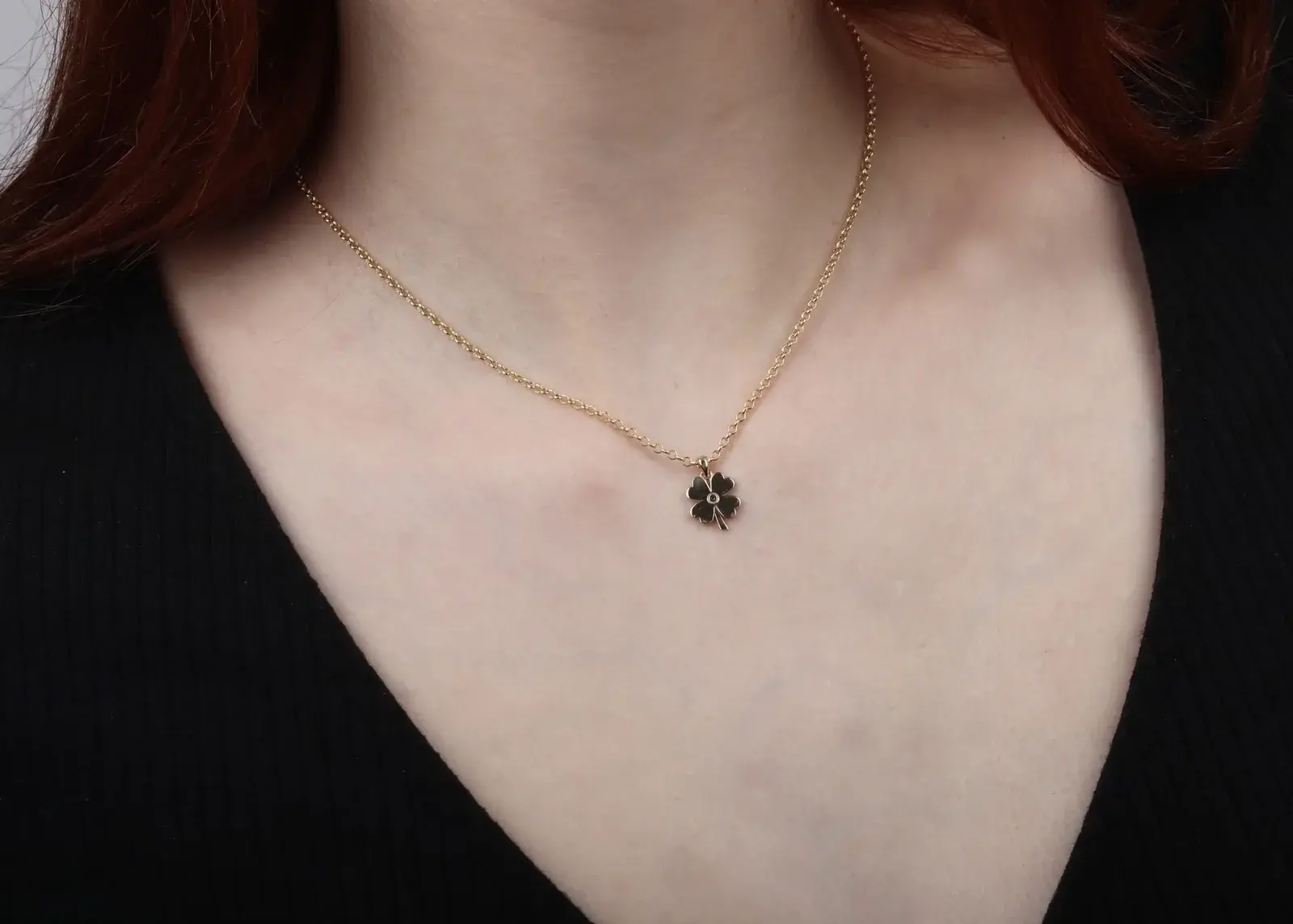 Polished Four-Leaf Clover Charm — 4