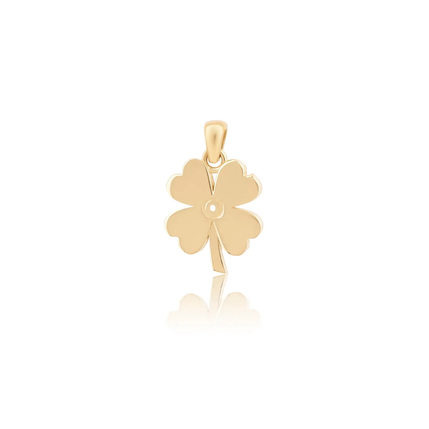 Polished Four-Leaf Clover Charm