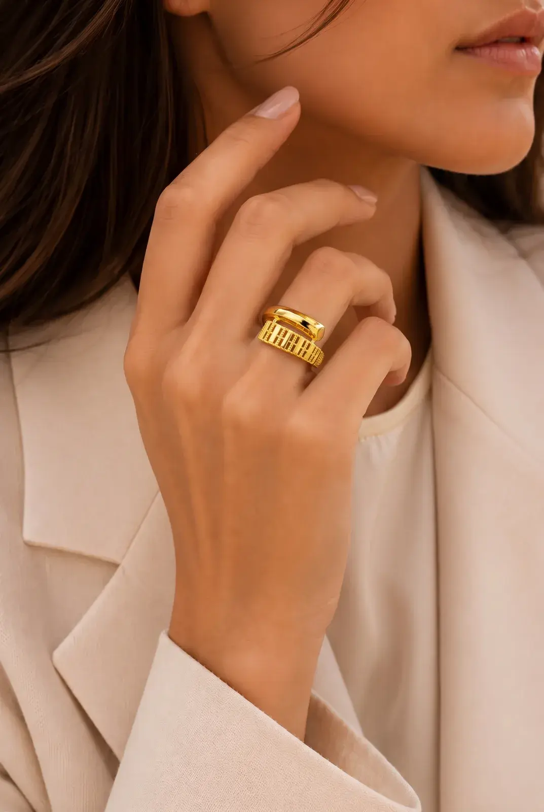 Ridged Bypass Ring — worn