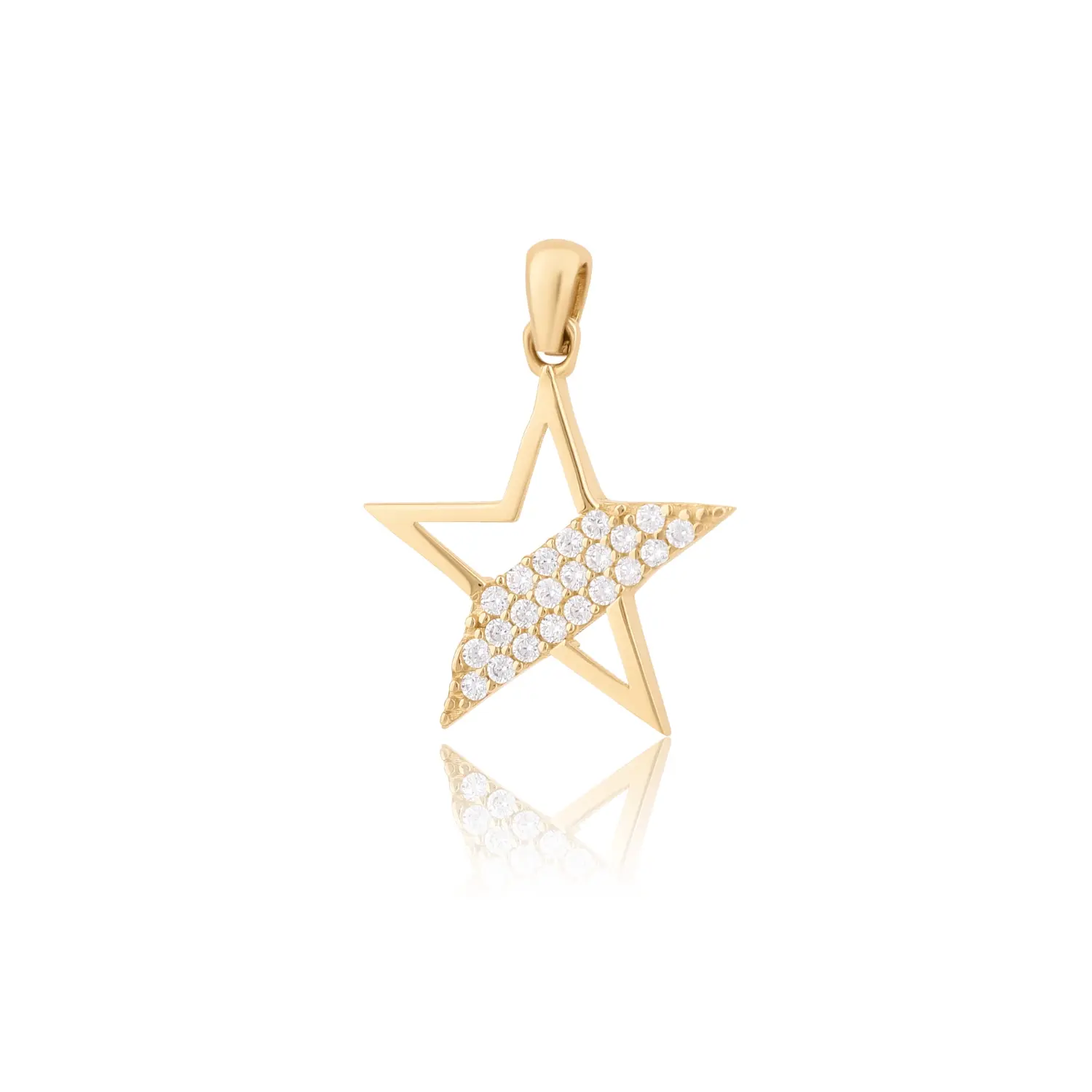 Half-Pavé Star Charm