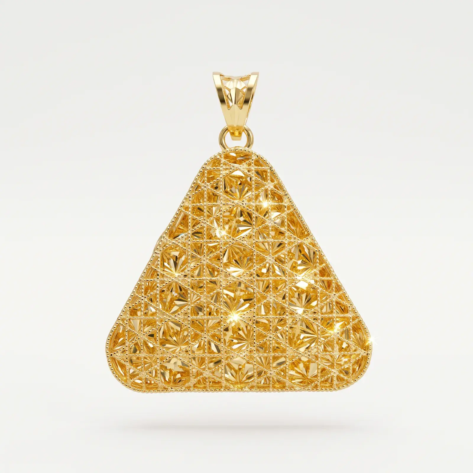 Faceted Triangle Pendant