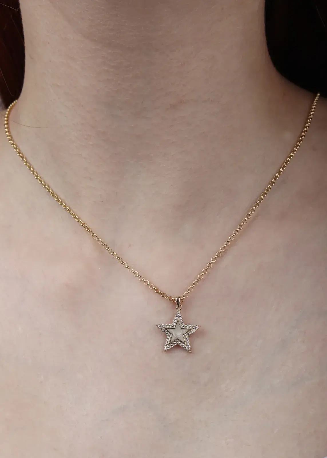 Pavé Frame Star Charm — 3