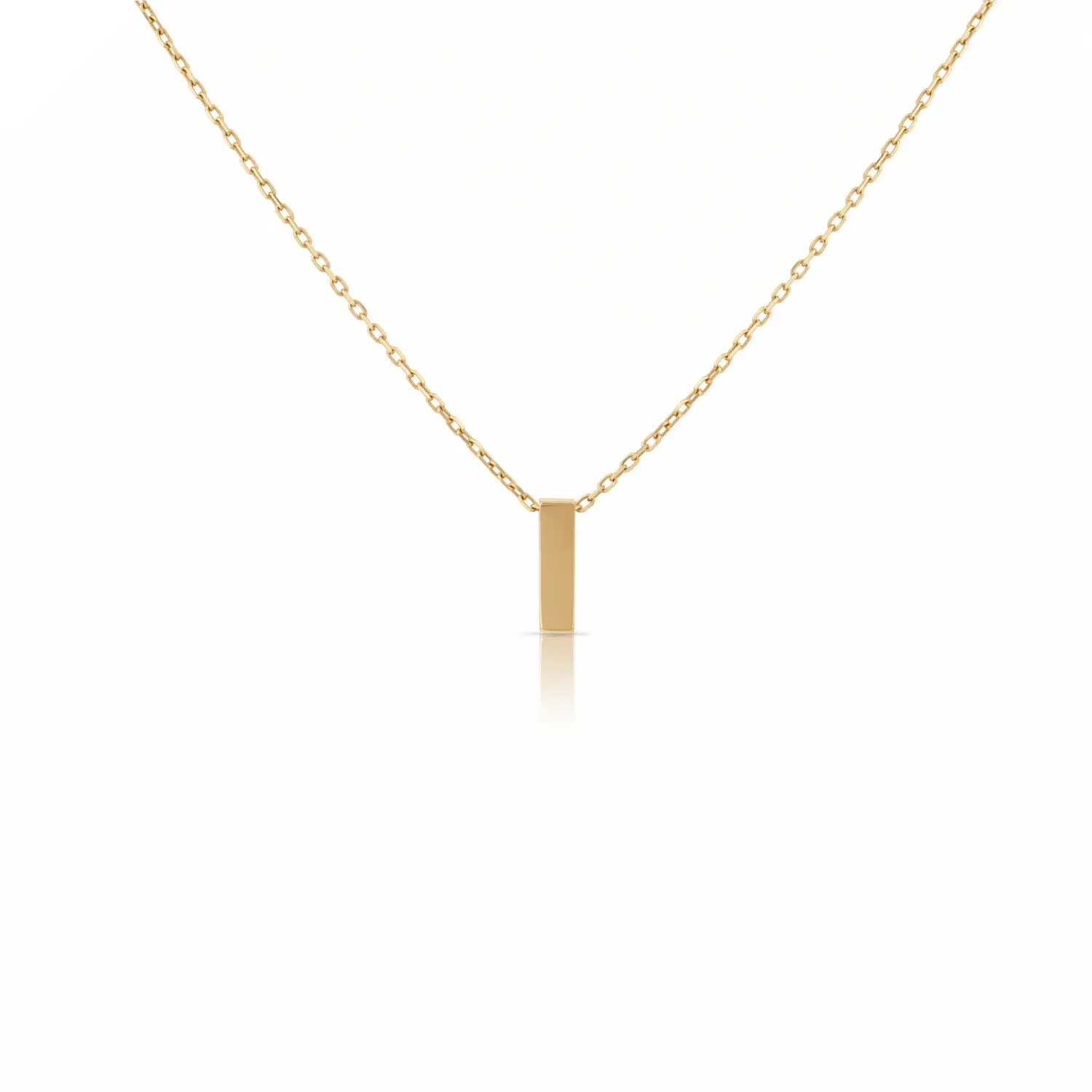 Mini Gold Bar Pendant Necklace