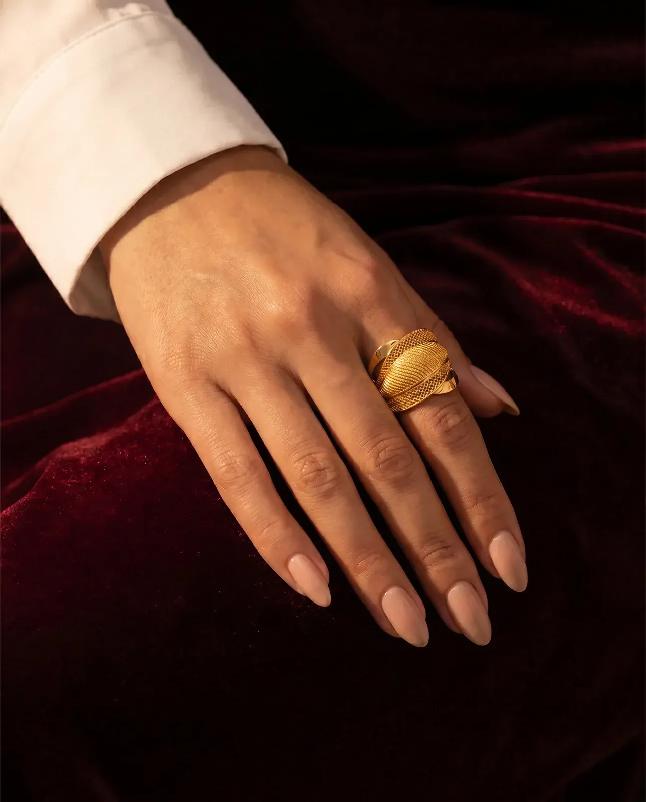 Woven Dome Ring — worn
