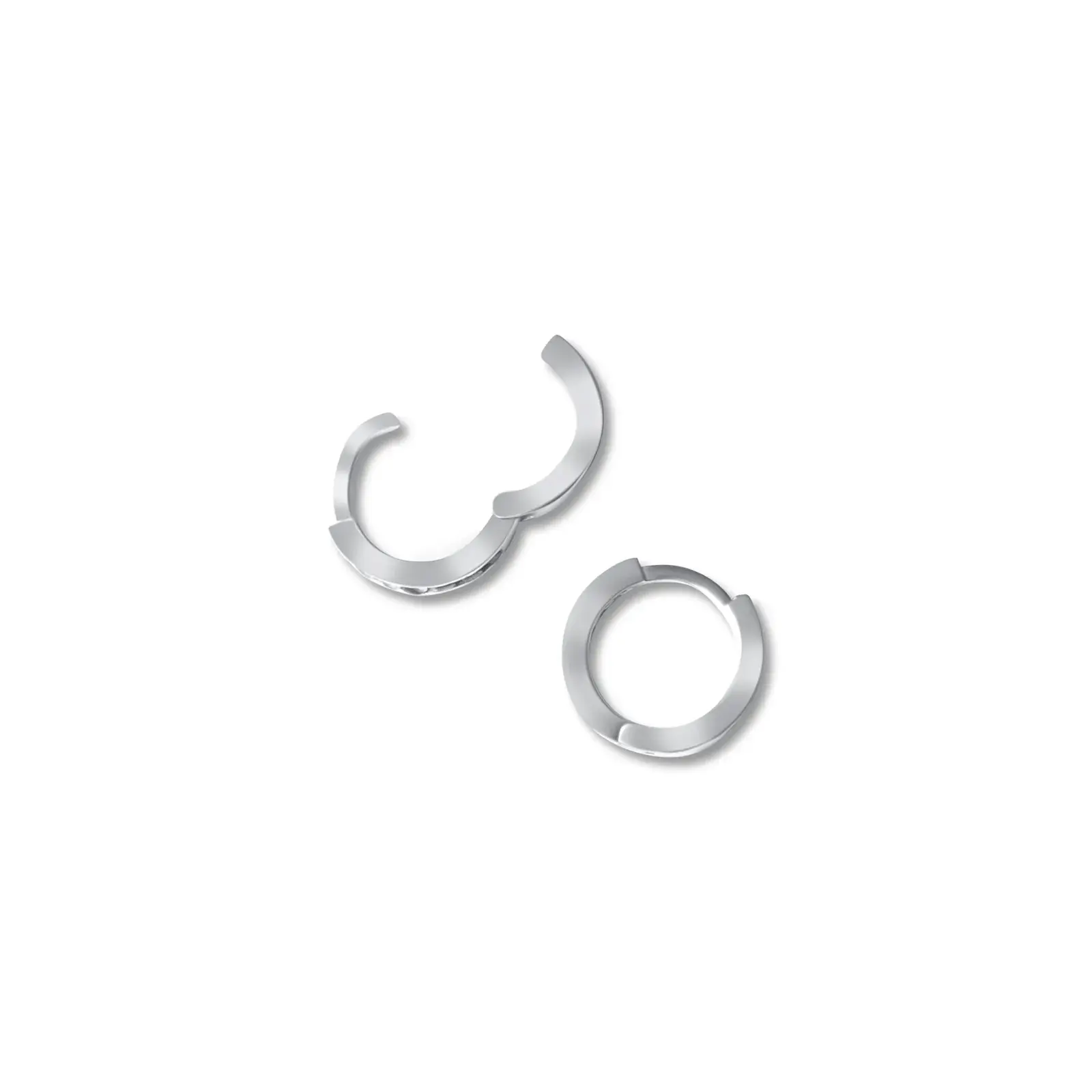 Green Pavé Huggie Hoops — 5