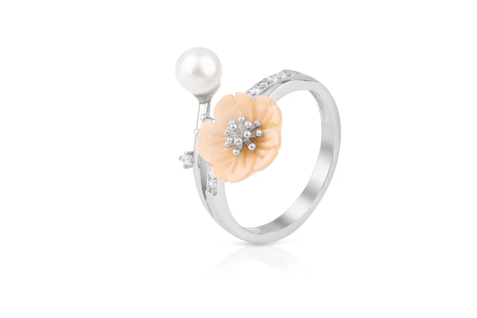 Shell Blossom & Pearl Ring — 3