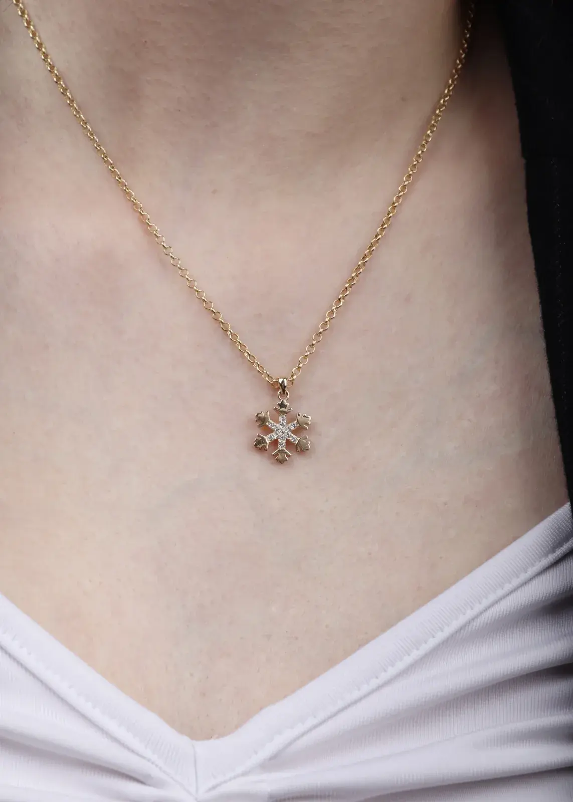 Pavé Snowflake Charm — 5