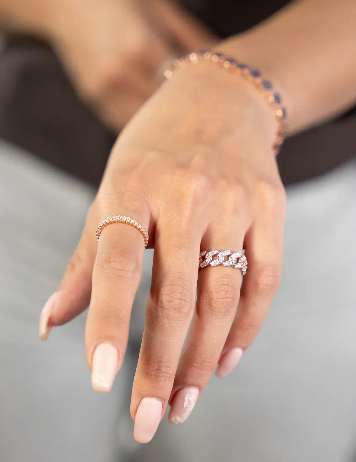 Violet Pavé Disc Bracelet — 4