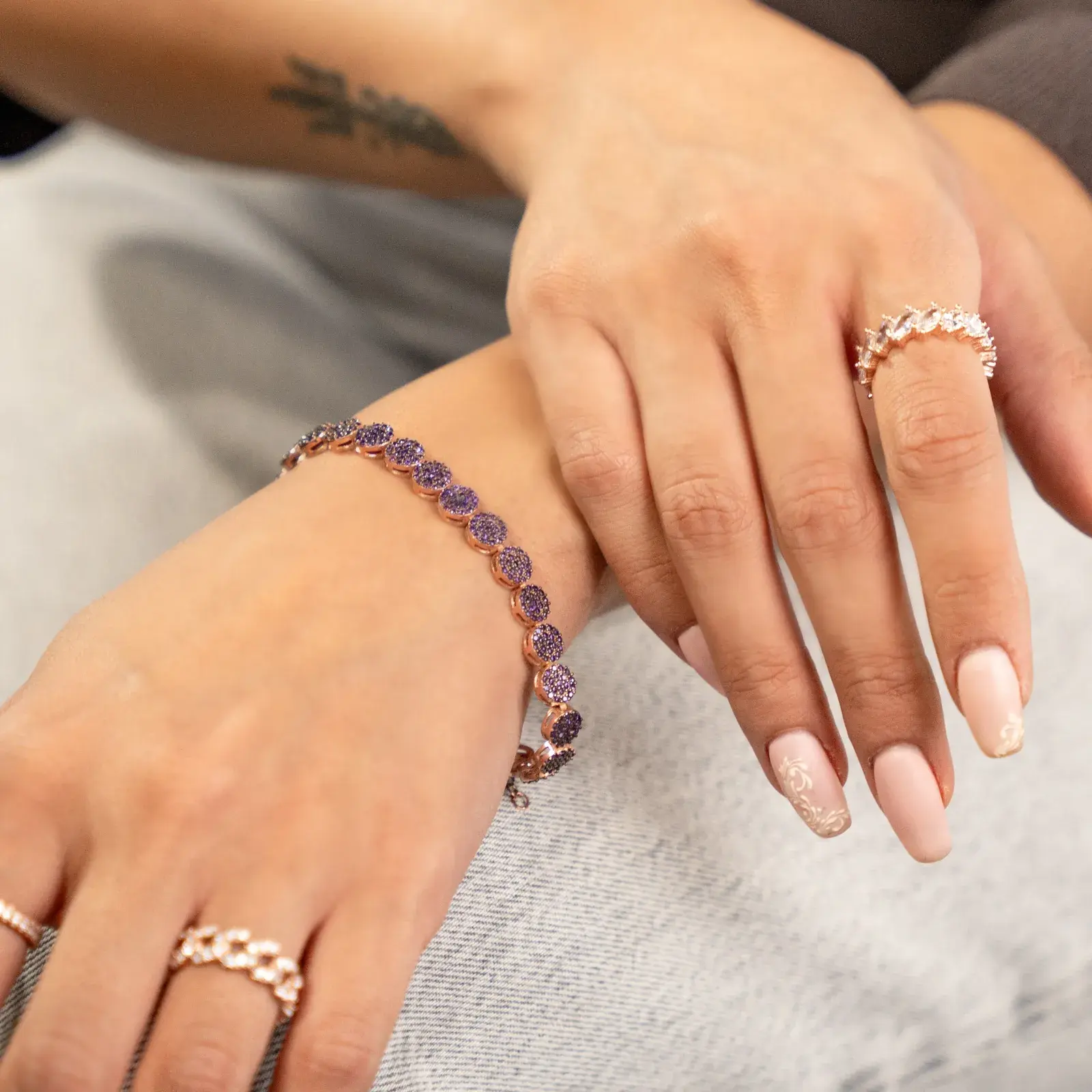Marquise Eternity Band · Rose — 3