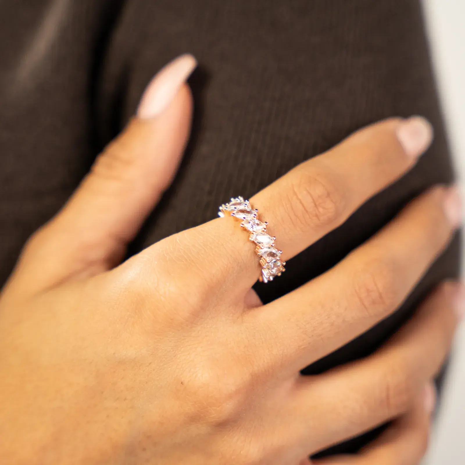 Marquise Eternity Band · Rose — 5