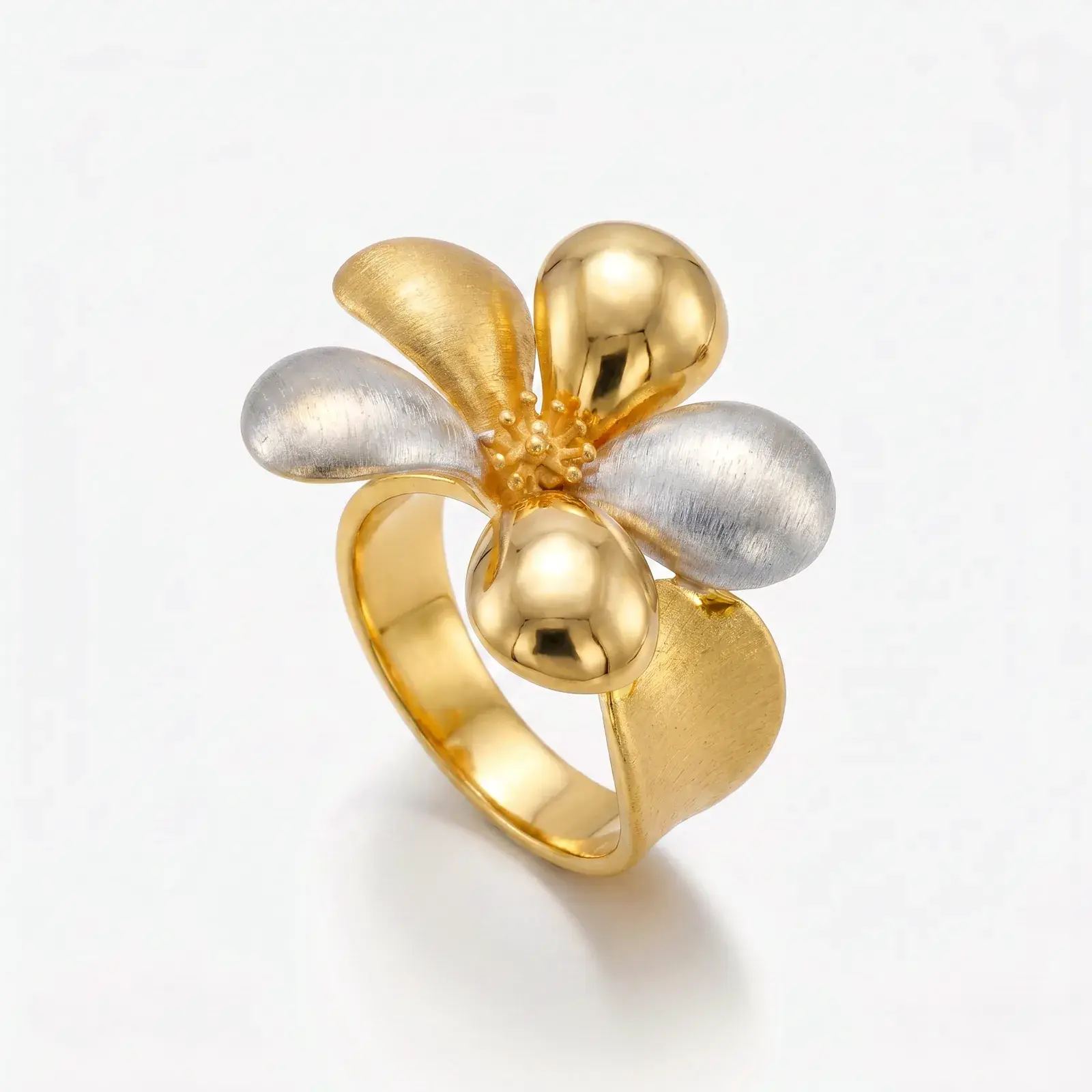 Two-Tone Blossom Ring — 3