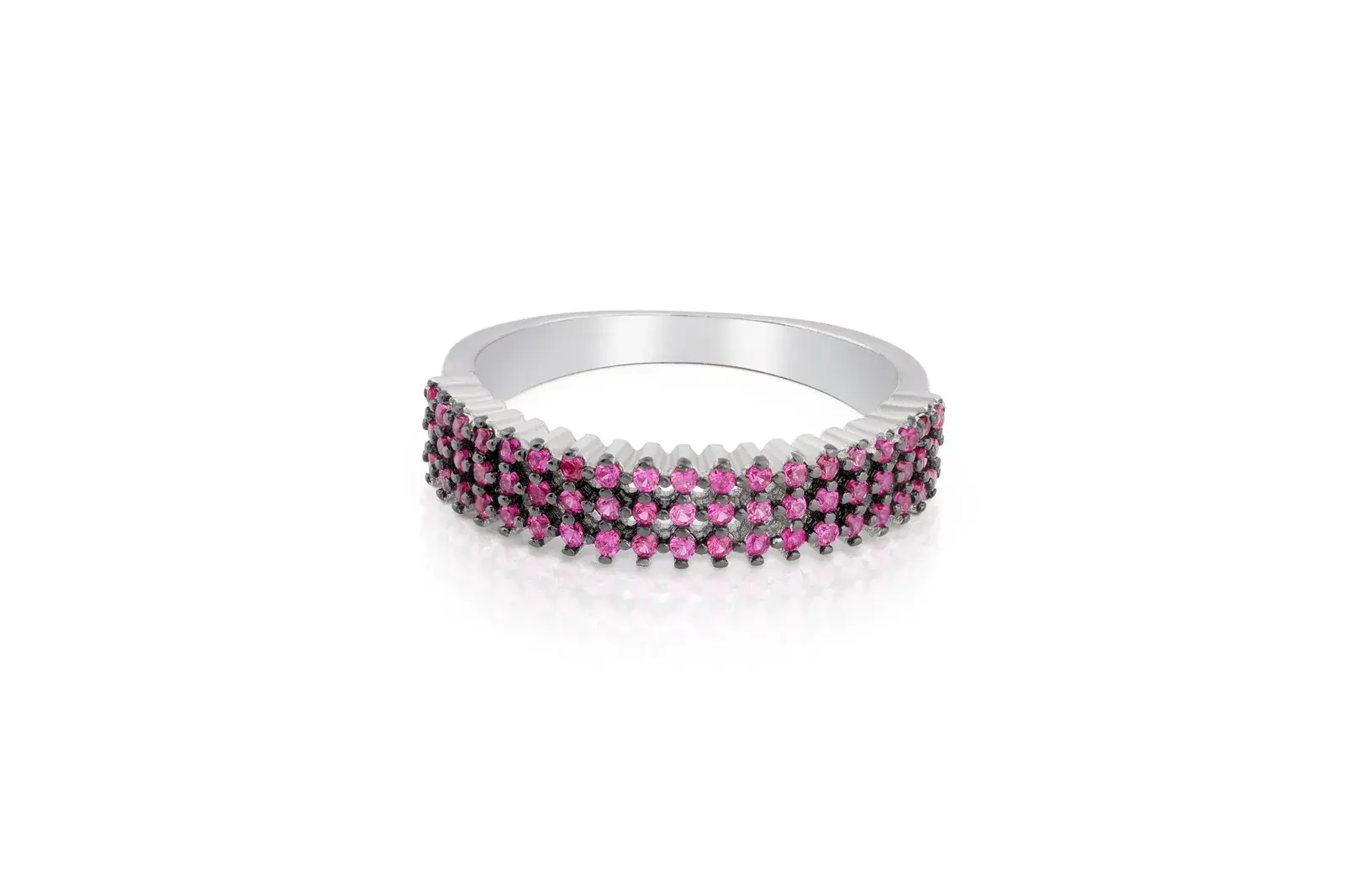 Rose Pavé Trio Ring — 3
