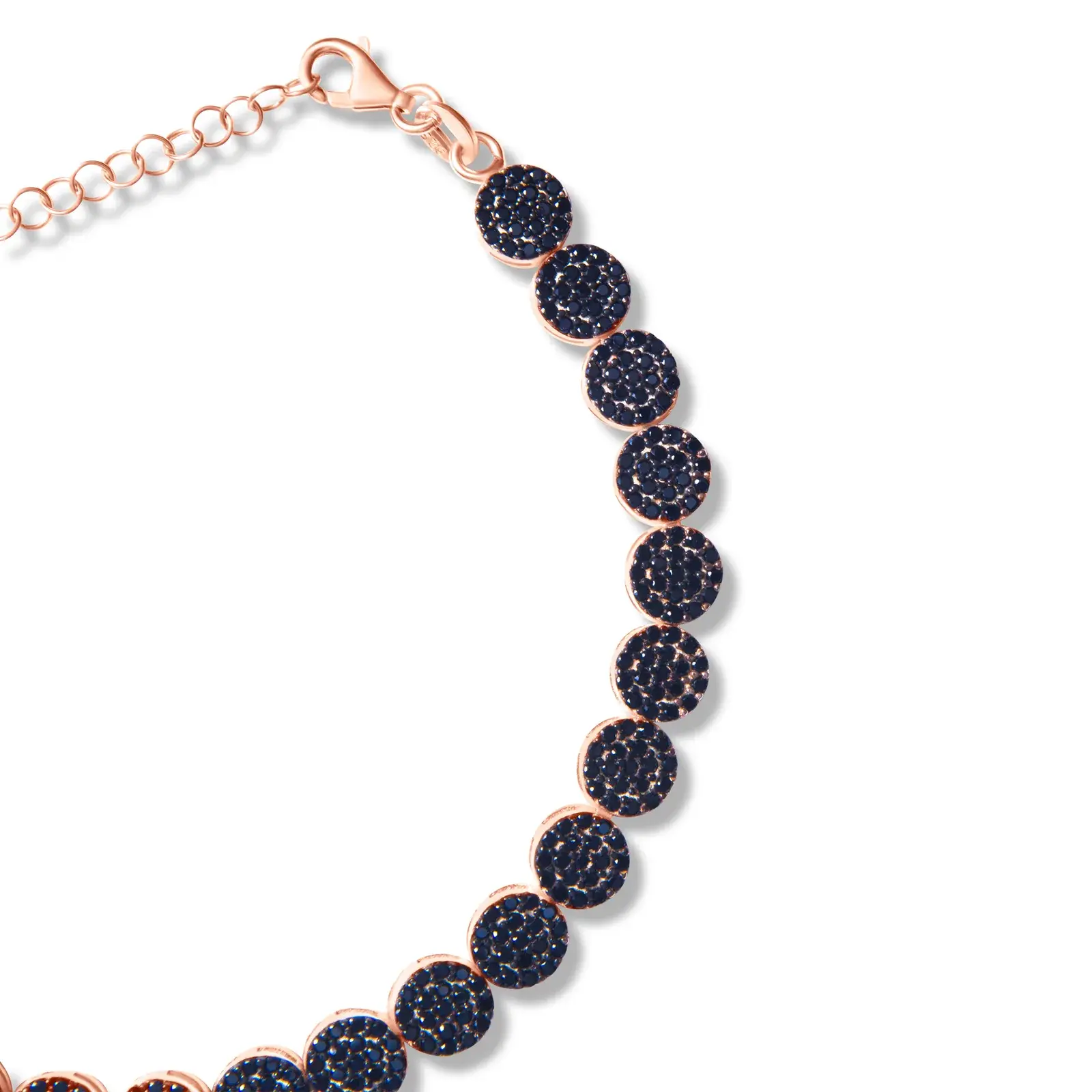 Black Pavé Disc Bracelet — 4