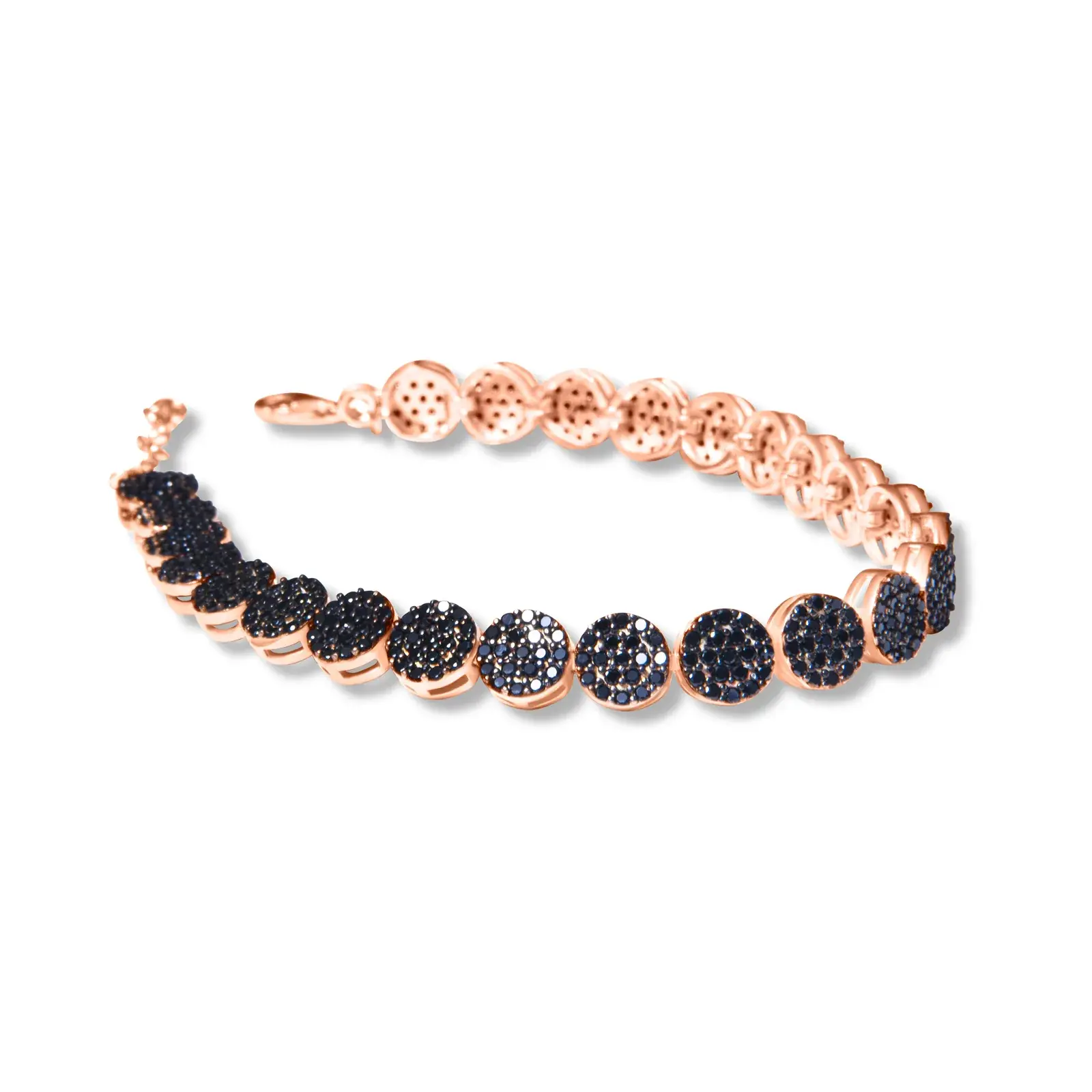 Black Pavé Disc Bracelet — 5