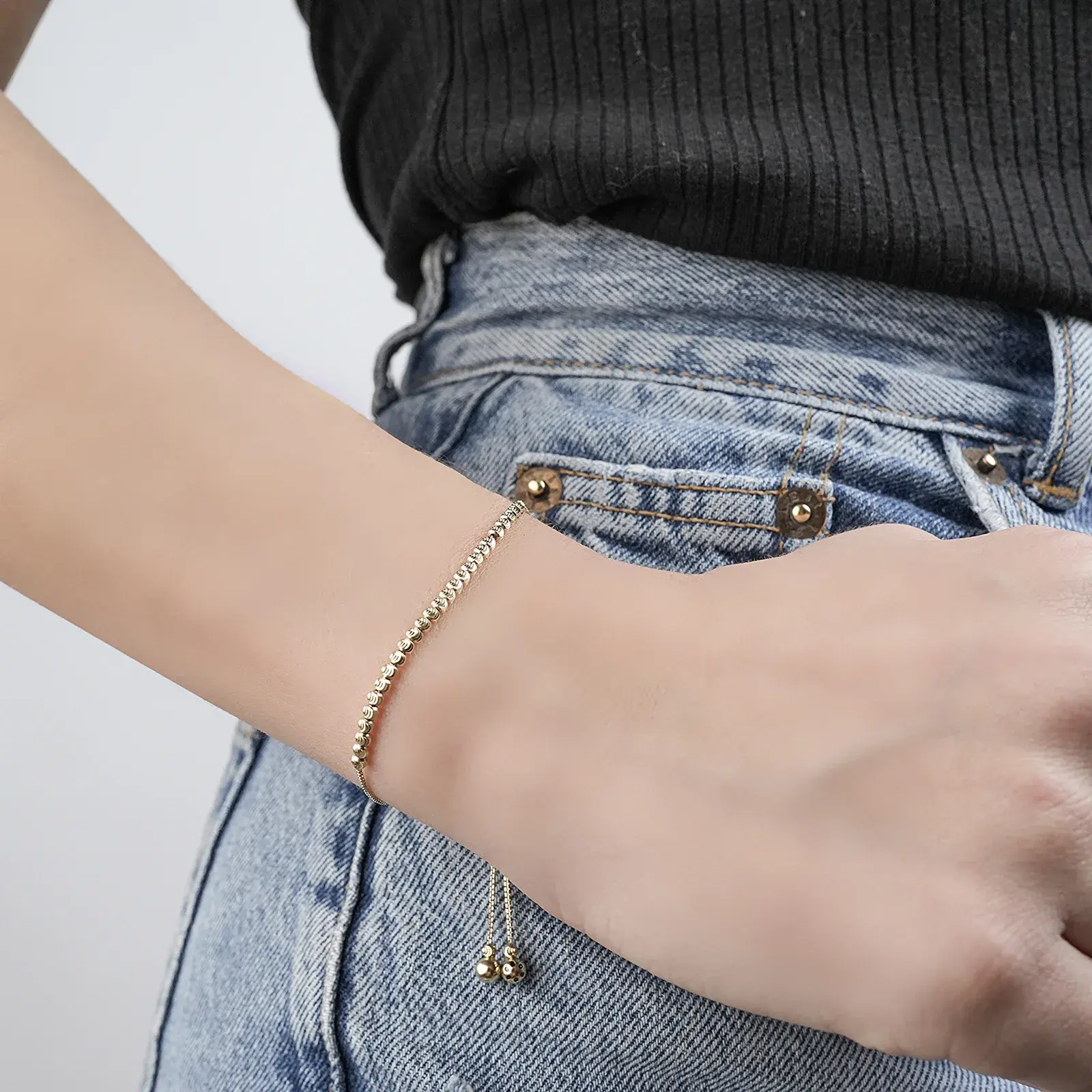 Tri-Color Bead Bolo Bracelet — 4