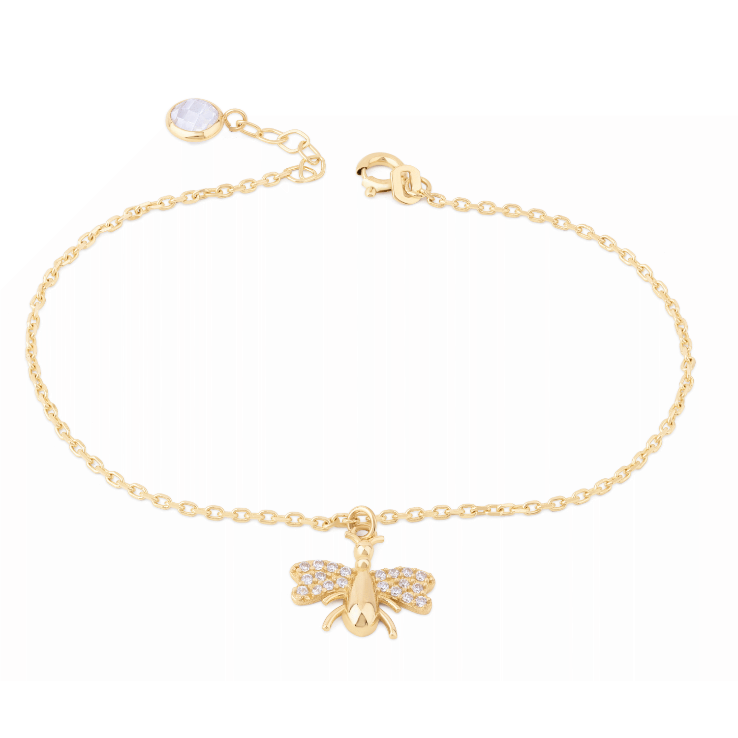 Pavé Bee Charm Bracelet
