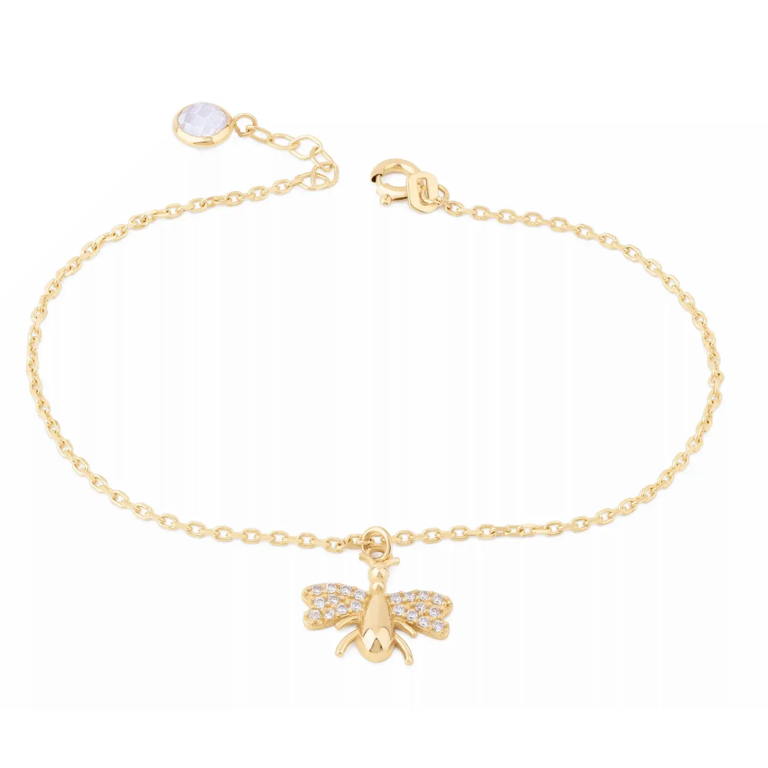 Pavé Bee Charm Bracelet