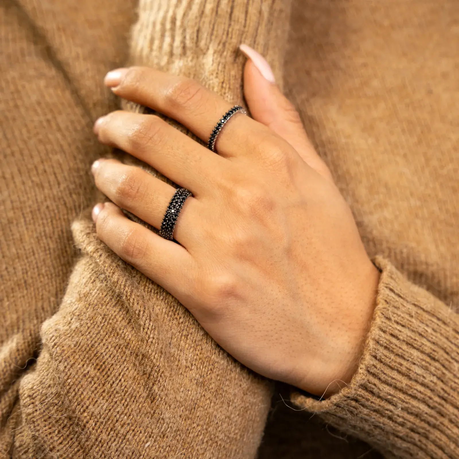 Noir Pavé Eternity Ring — 4