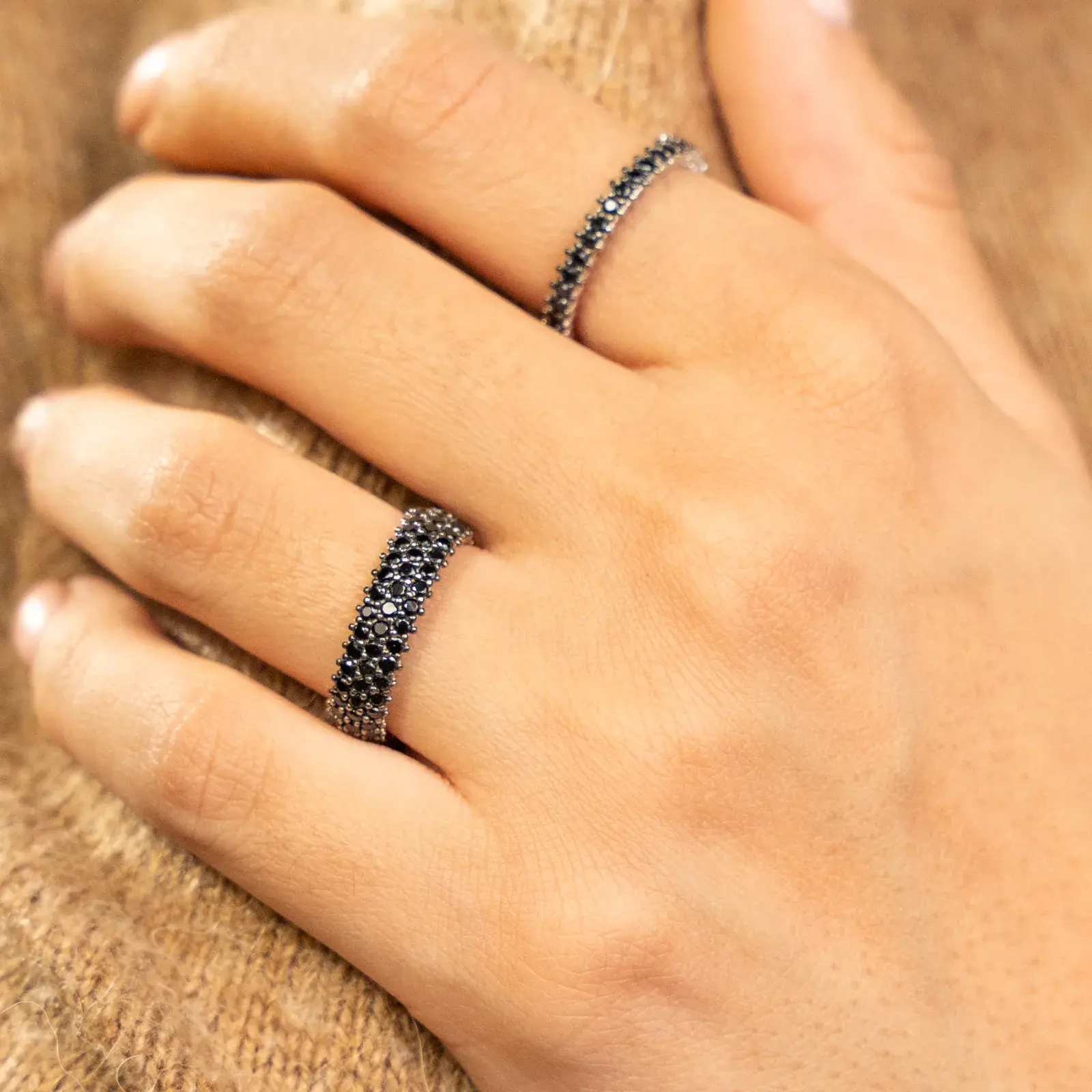 Noir Pavé Eternity Ring — 5