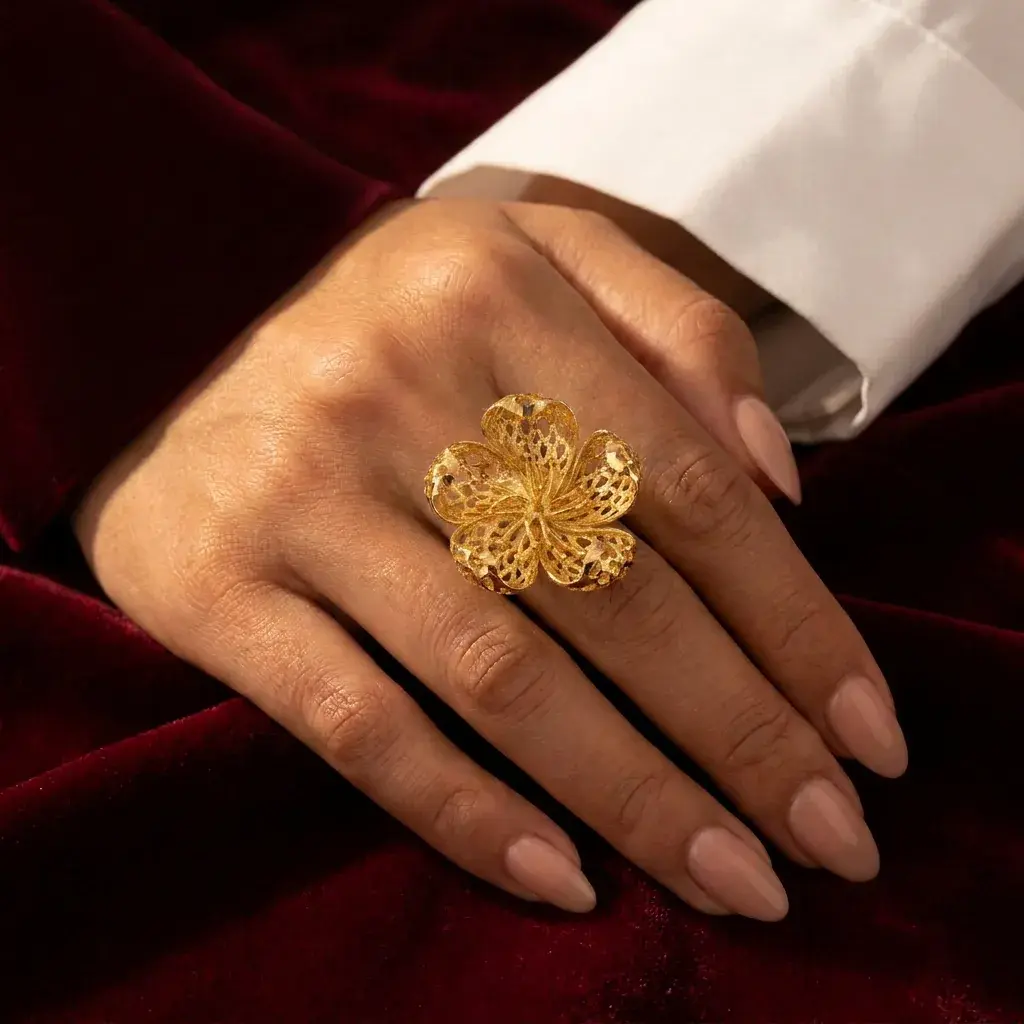 Lace Blossom Ring — 7