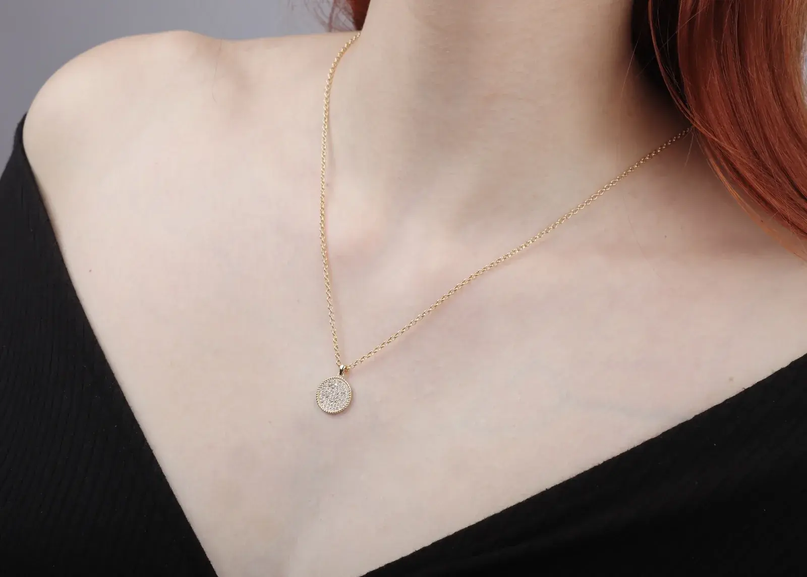Pavé Disc Charm — 4