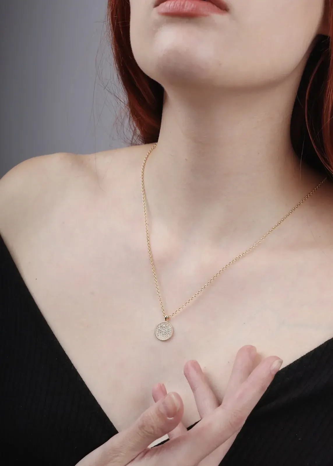 Pavé Disc Charm — 5