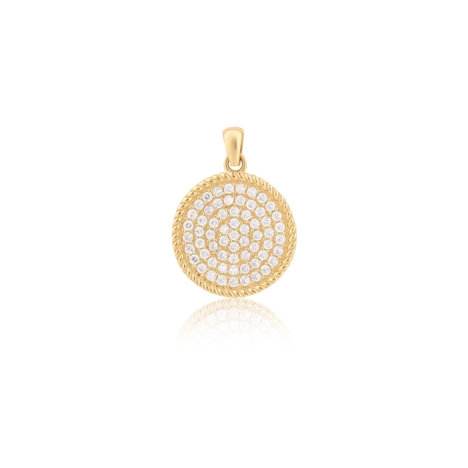 Pavé Disc Charm