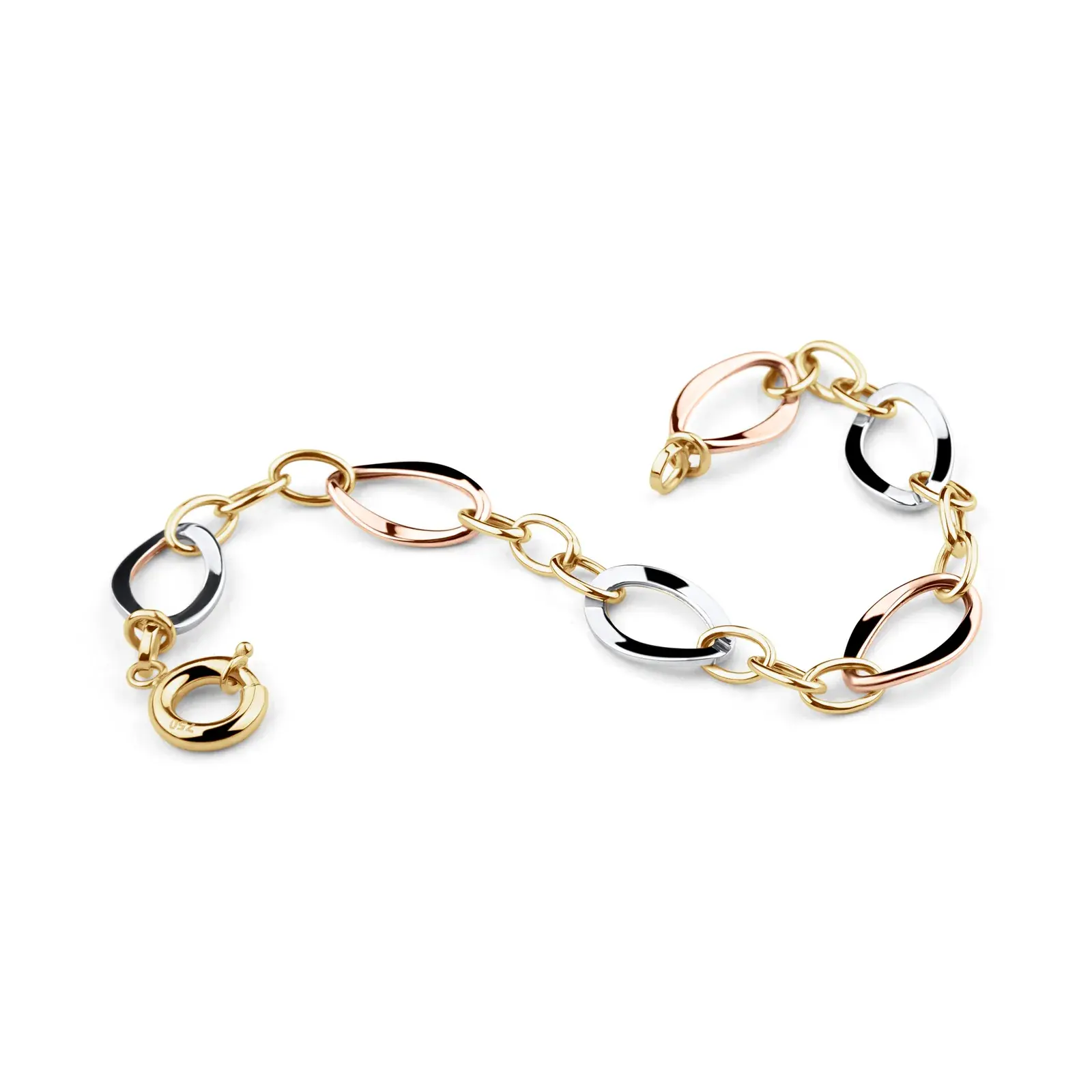 Tri-Tone Marquise Link Bracelet — 3