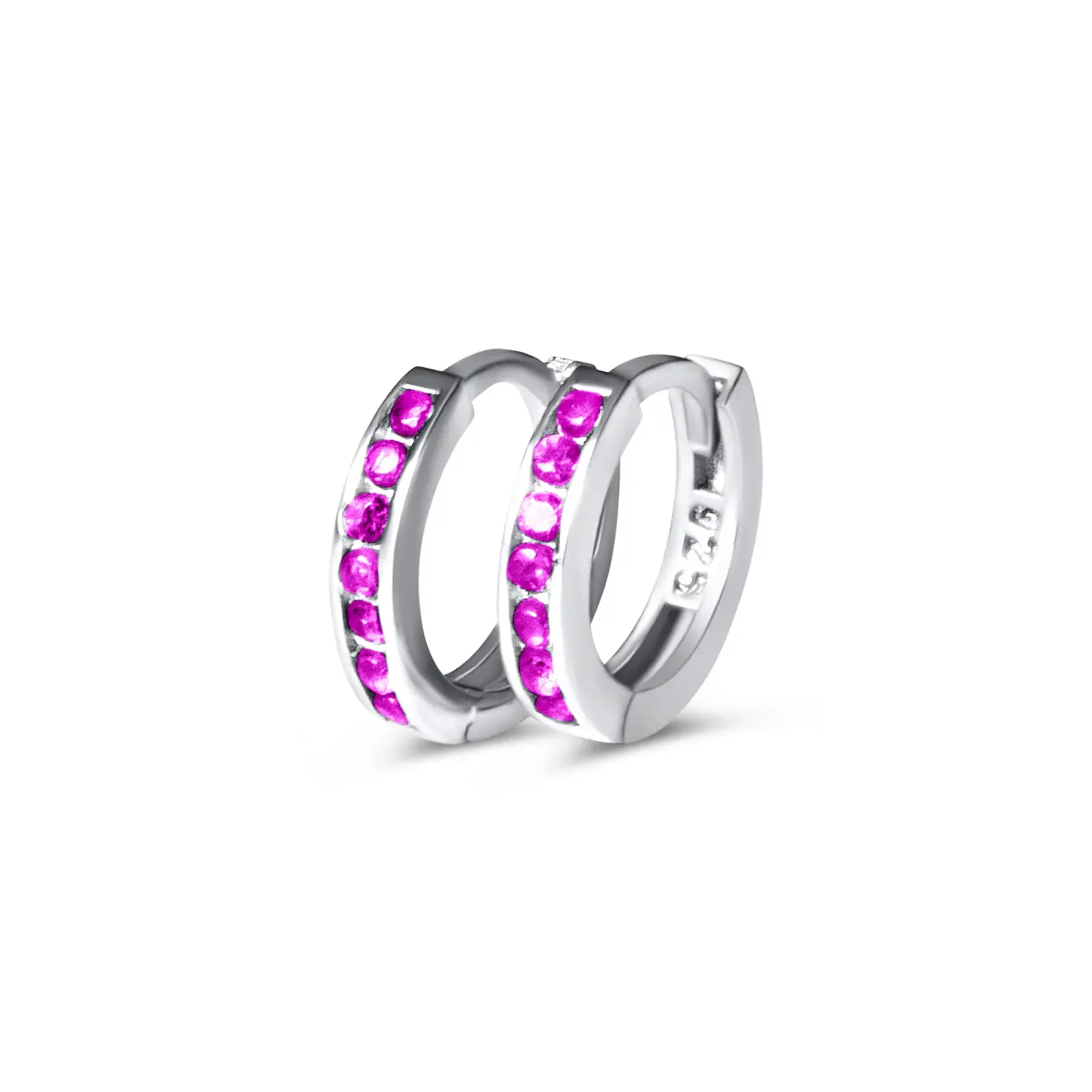 Rose Channel Huggie Earrings