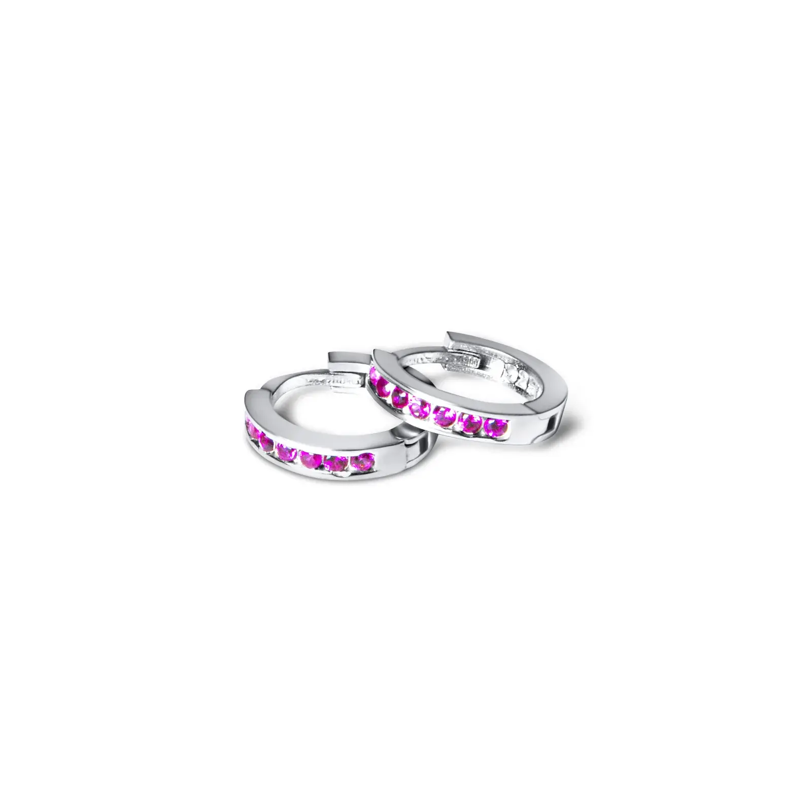 Rose Channel Huggie Earrings — 4