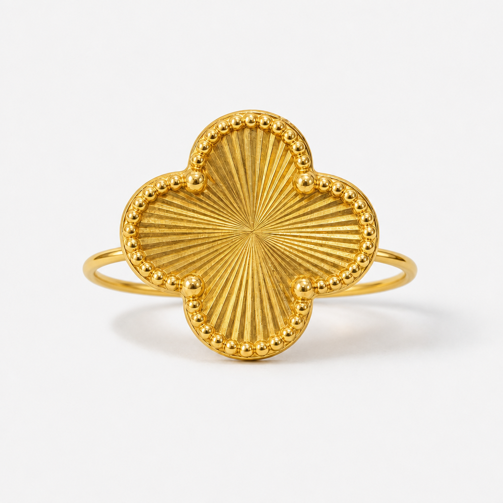 Clover Sunburst Ring