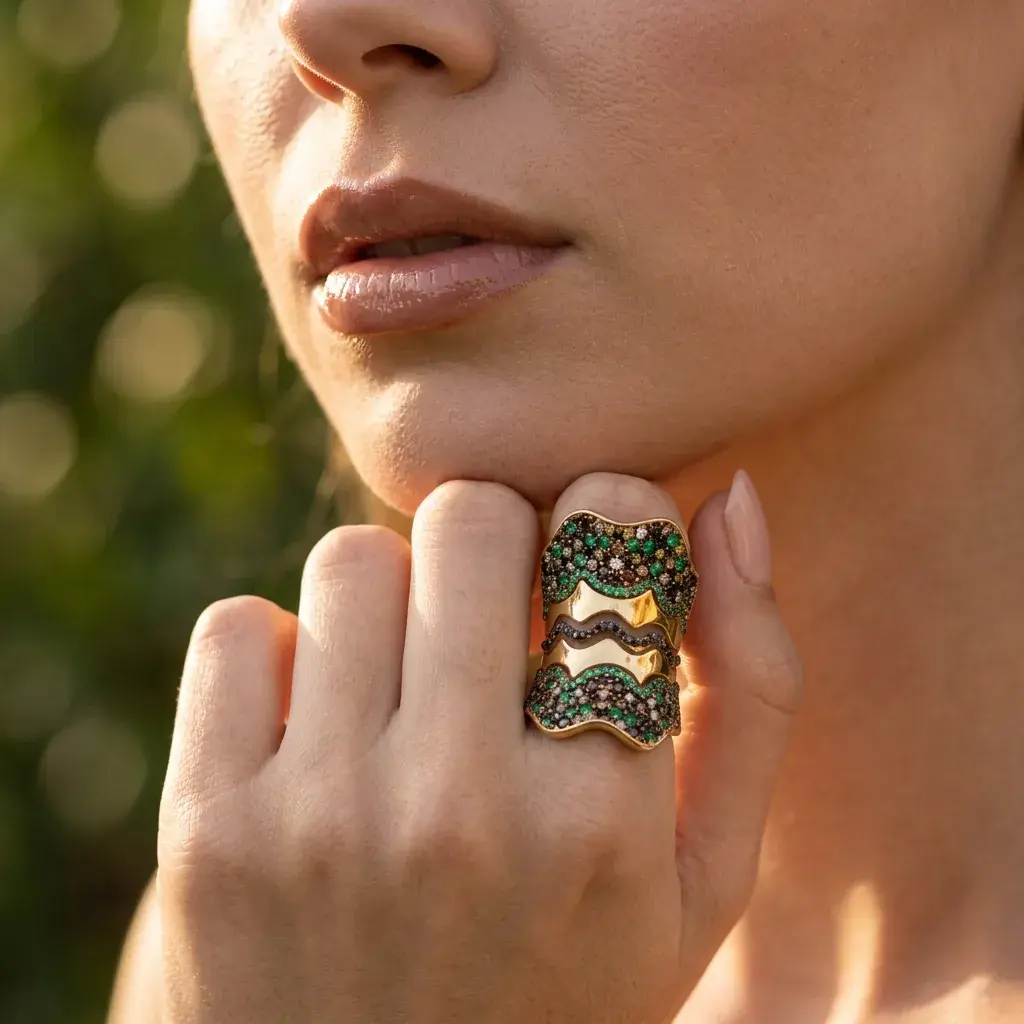 Pavé Splash Ring — 4