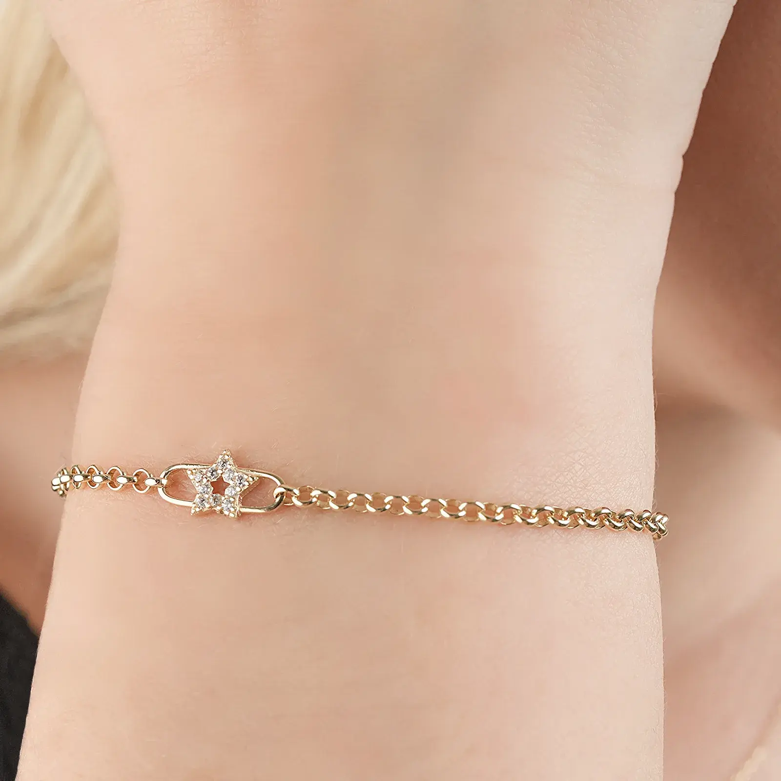Pavé Star Link Bracelet — 4