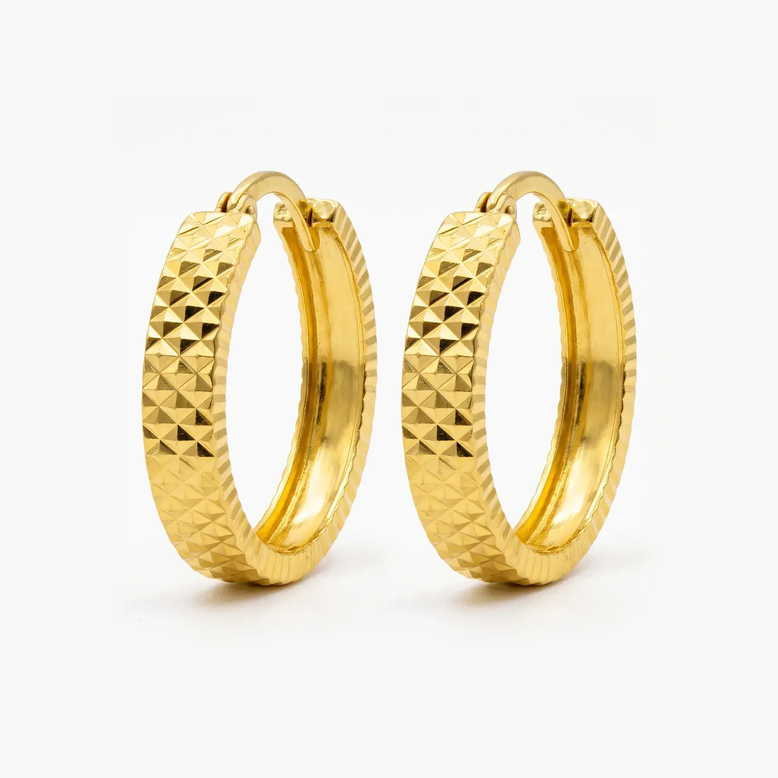 Textured Hoop Earring