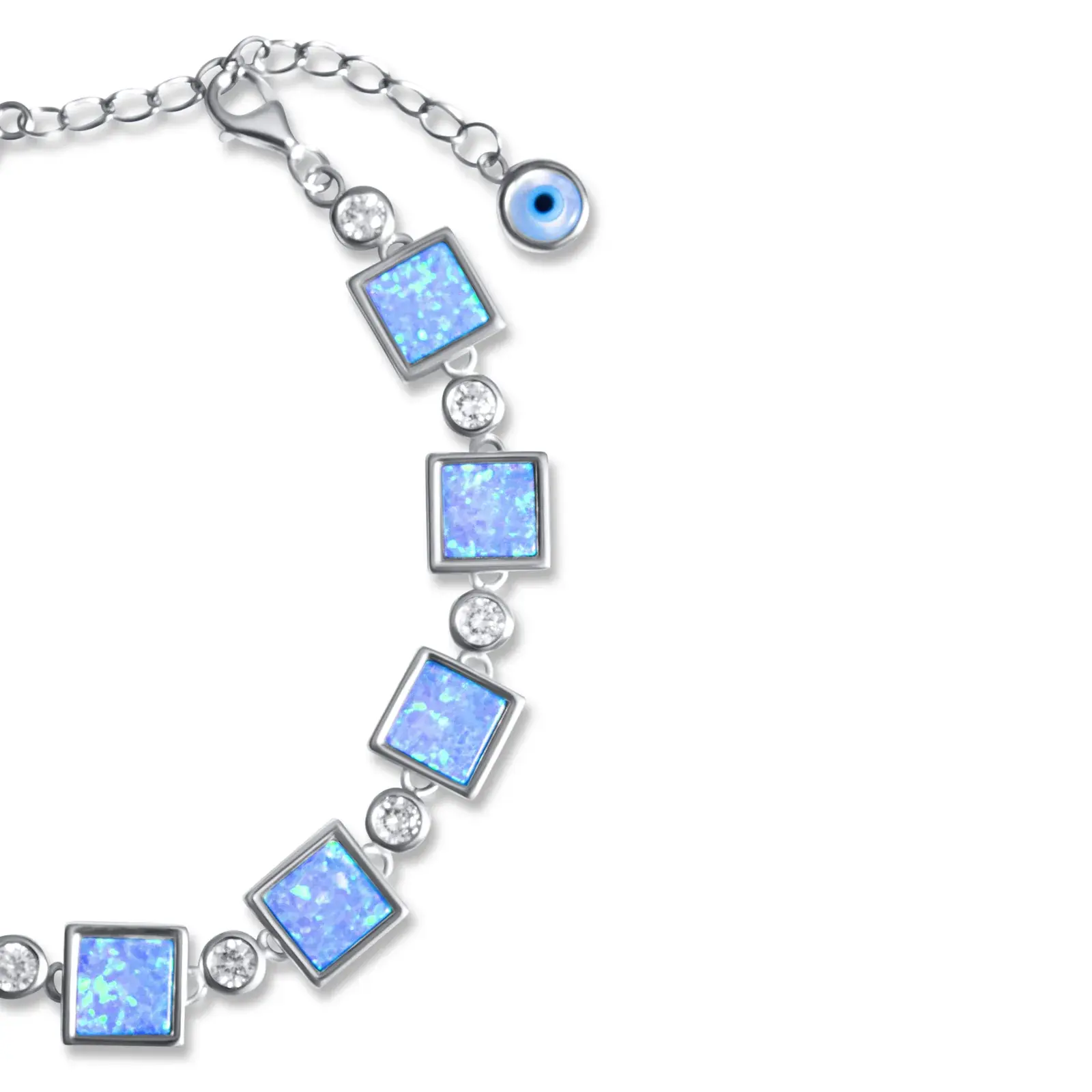 Blue Opal Tile Bracelet — 5