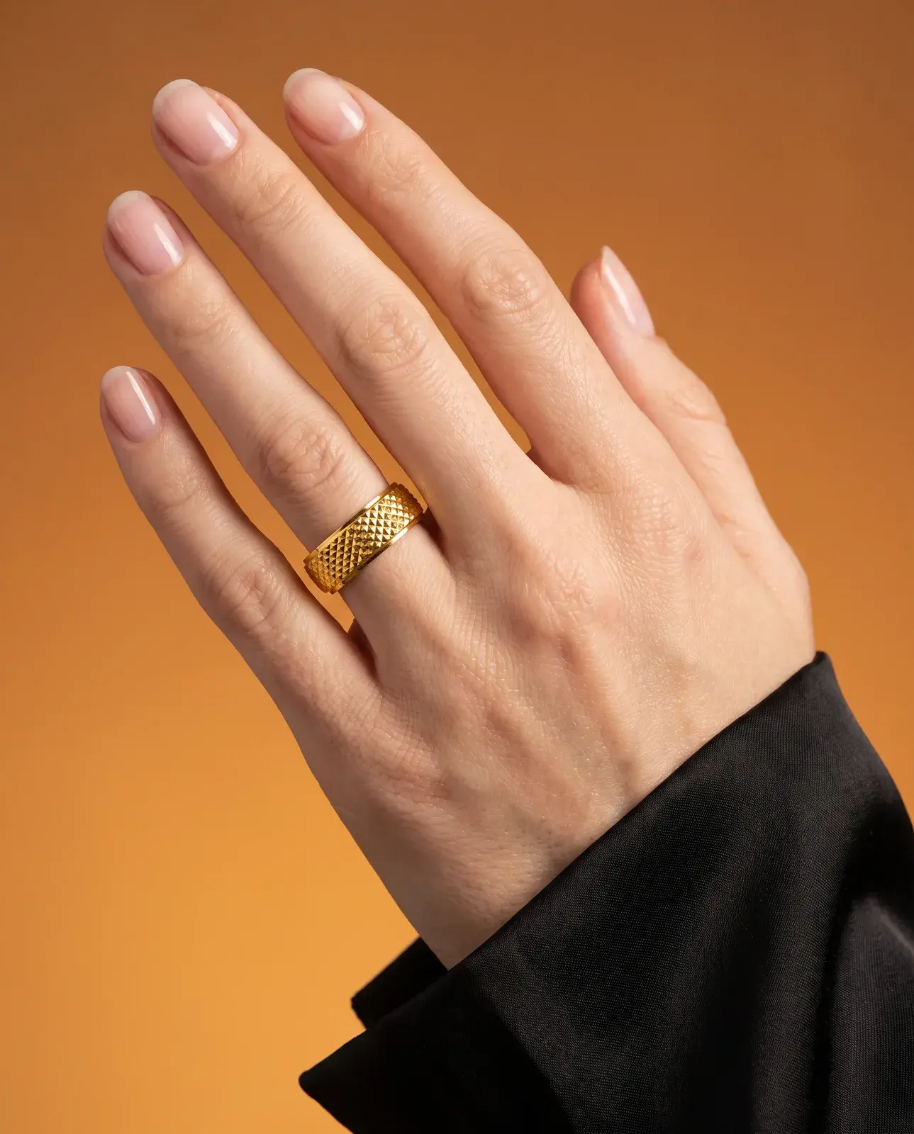 Crystal Wedding Ring — worn
