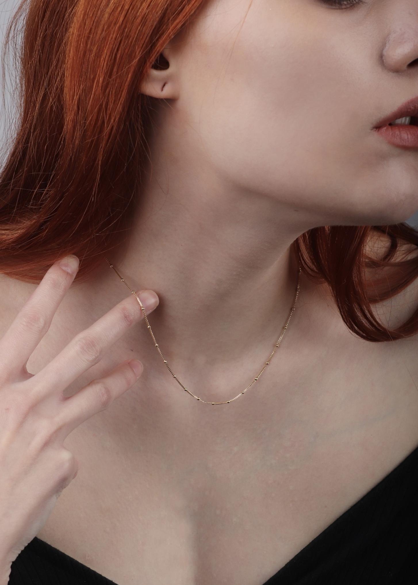 Yellow Gold Satellite Bead Chain