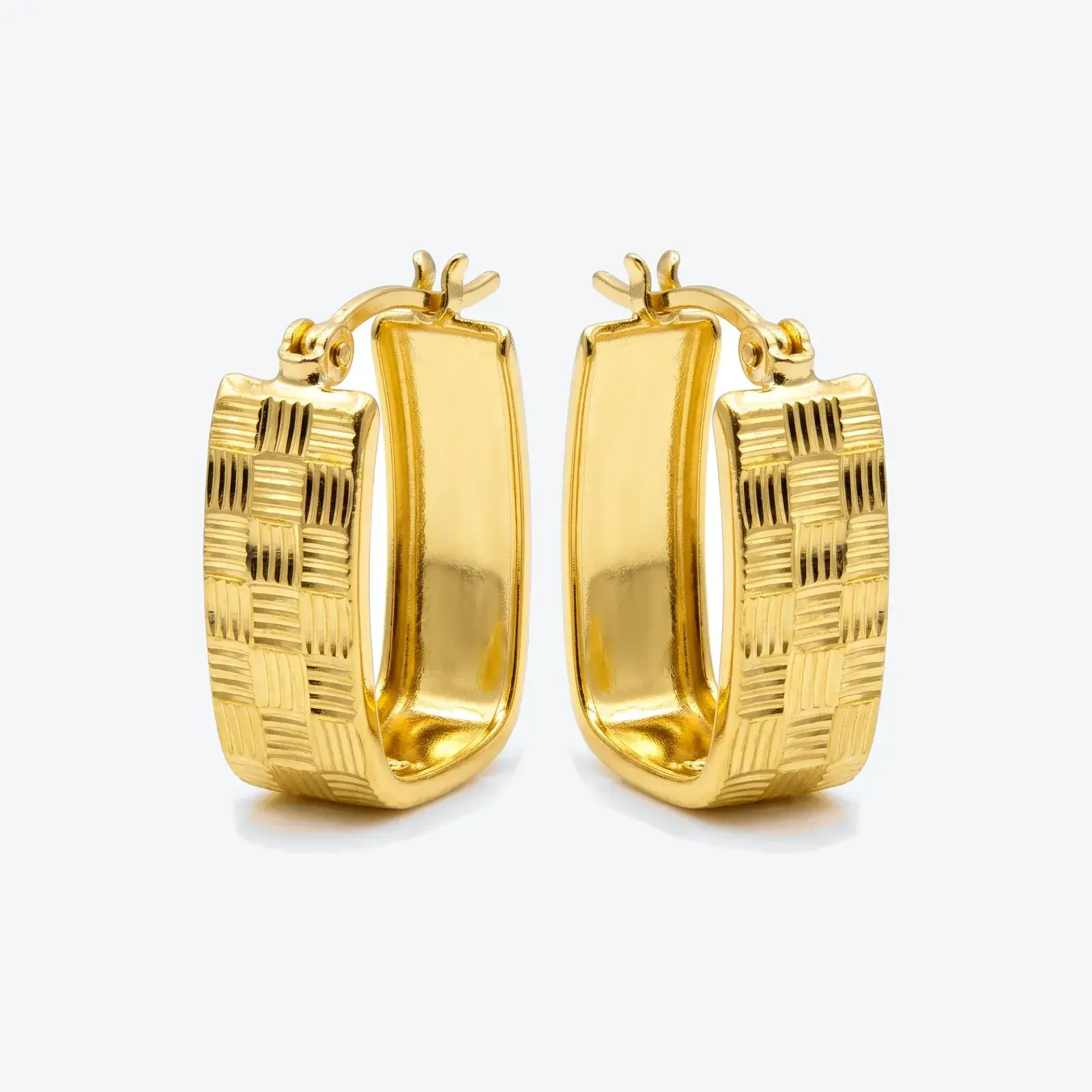 Basket Weave Clip Earring
