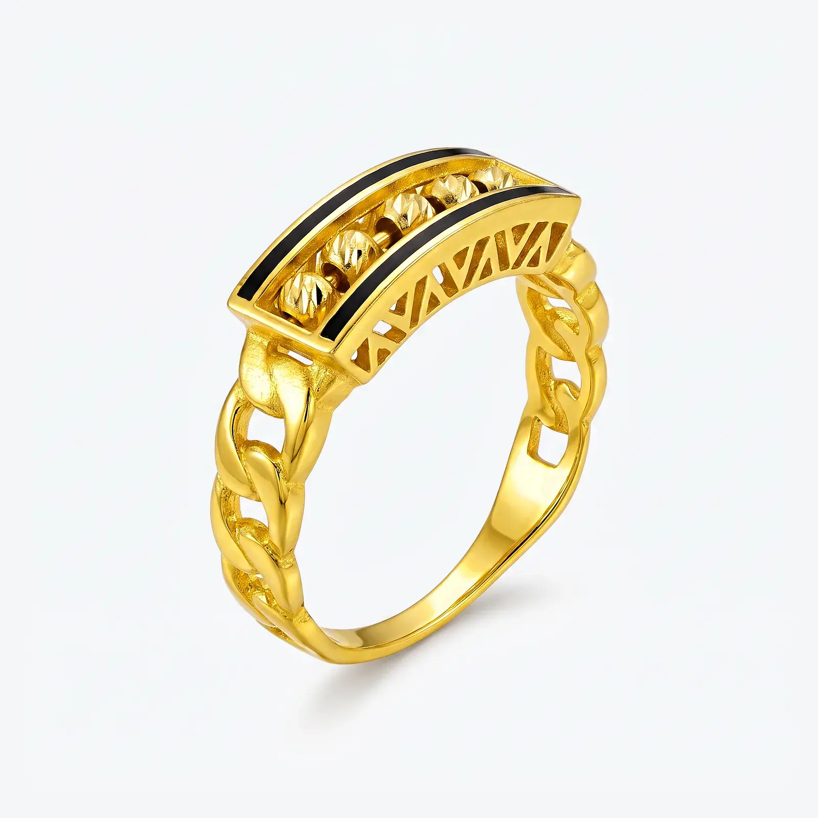 Bead Bar Chain Ring