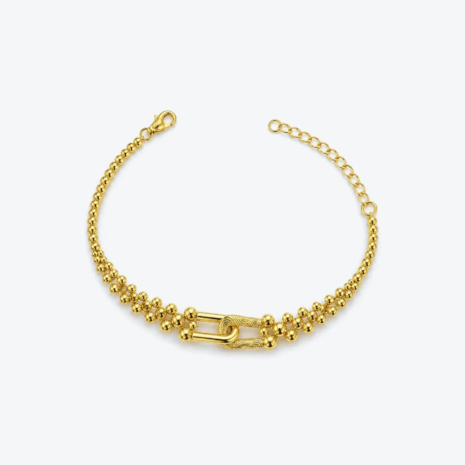 Beaded Link Chain Bracelet