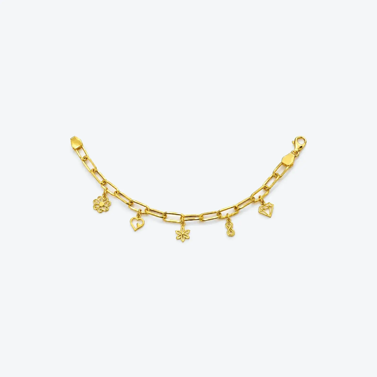 Charm Paperclip Chain Bracelet
