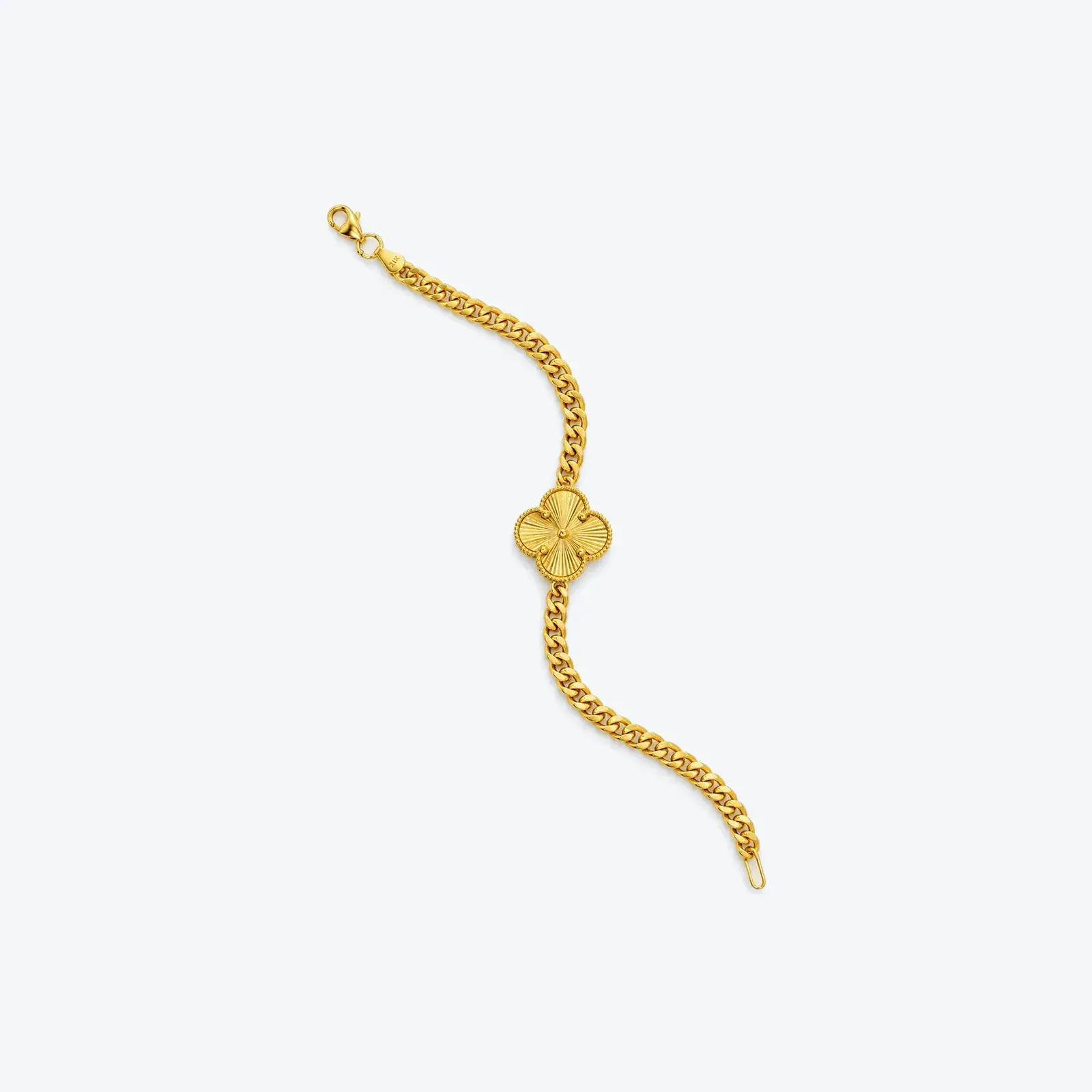 Clover Curb Chain Bracelet