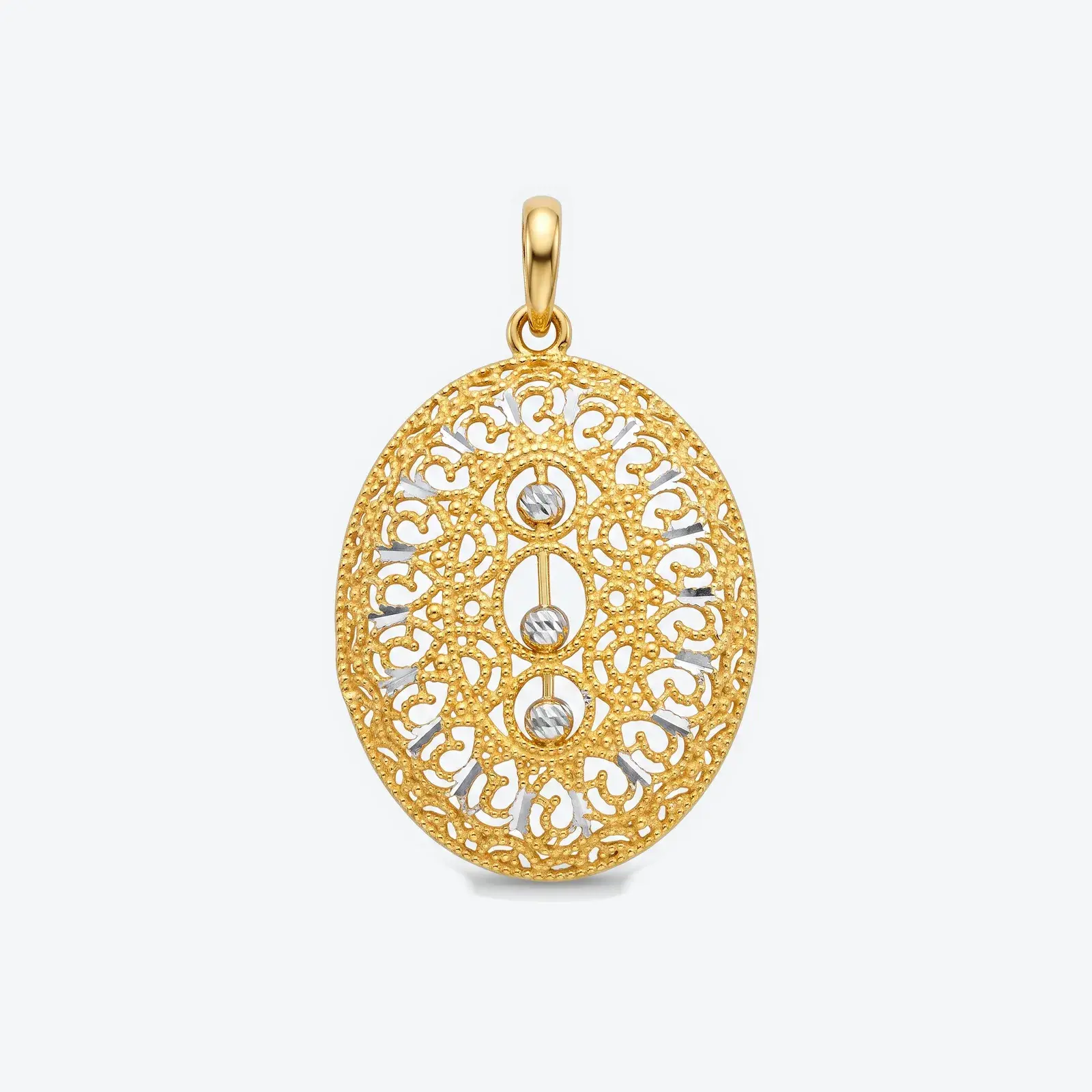 Coloured Oval Pendant