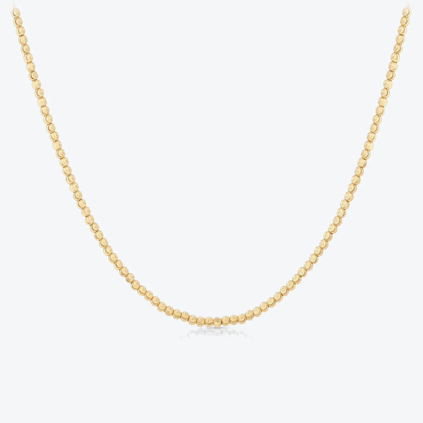 Diamond-Cut Bead Chain Necklace