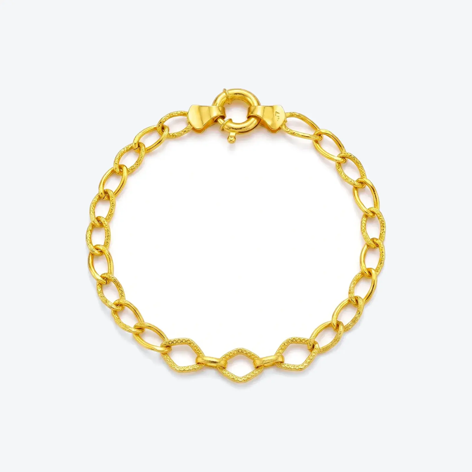 Diamond Link Oval Chain Bracelet