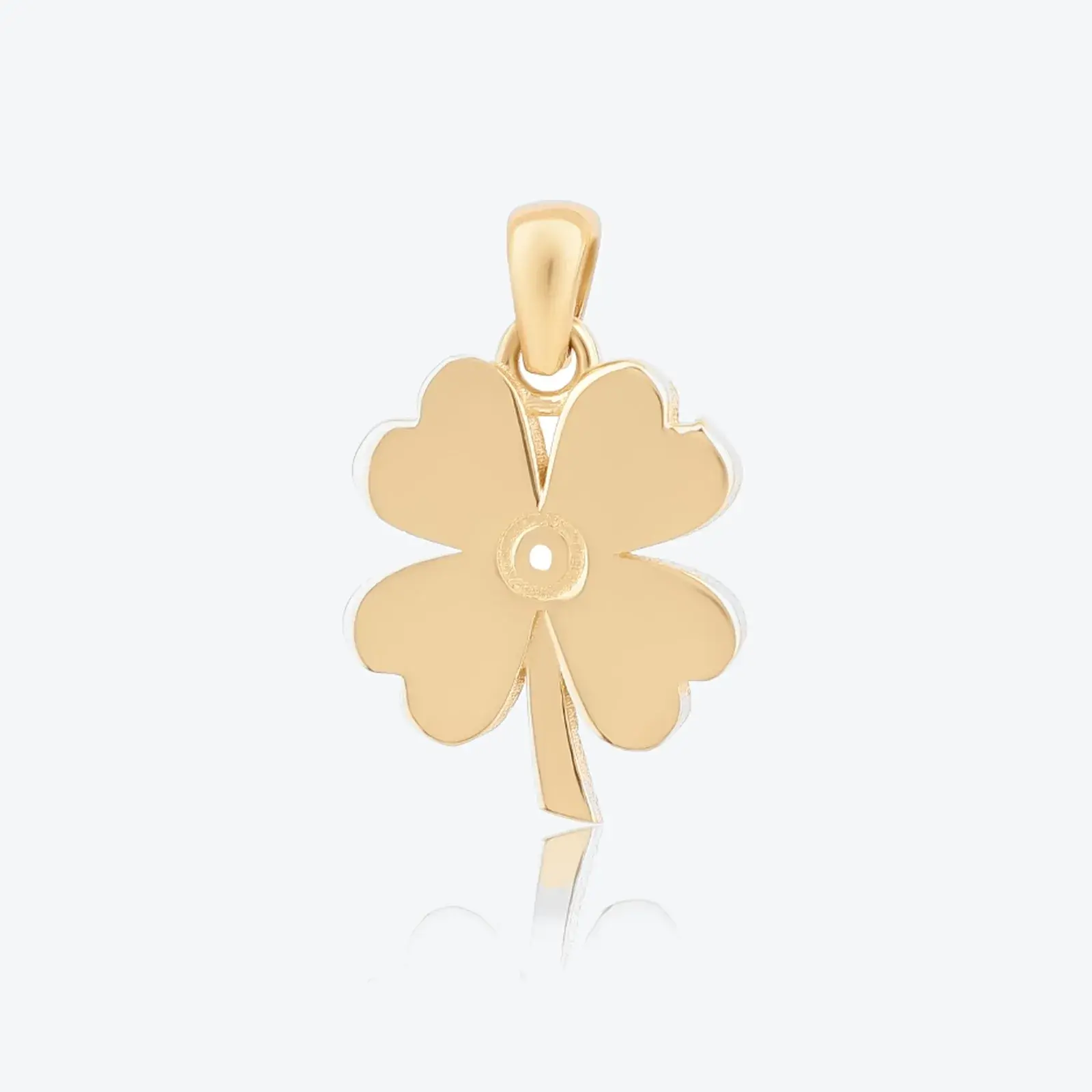 Polished Four-Leaf Clover Charm