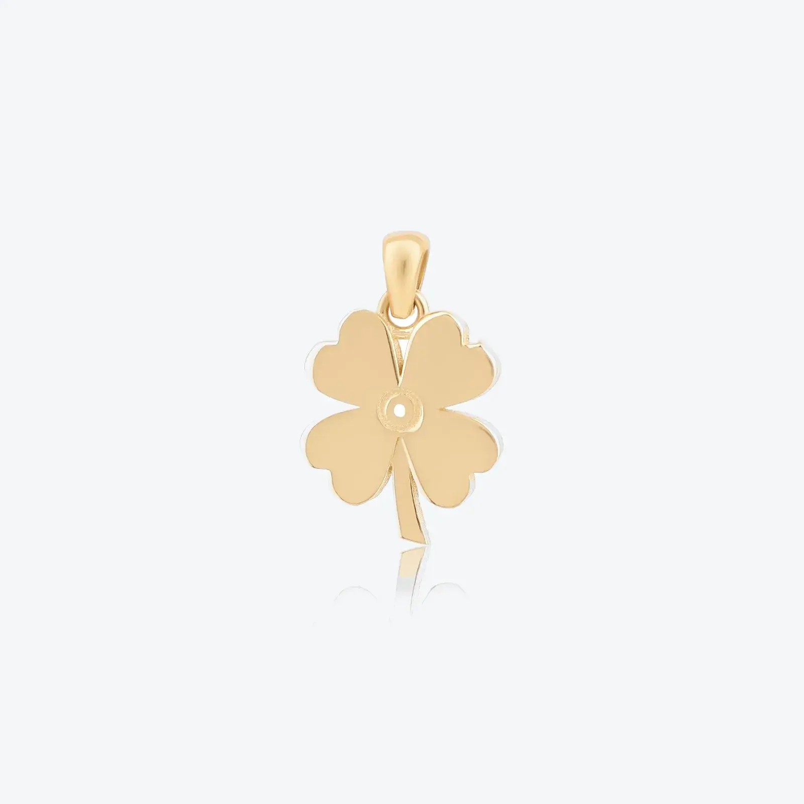 Polished Four-Leaf Clover Charm