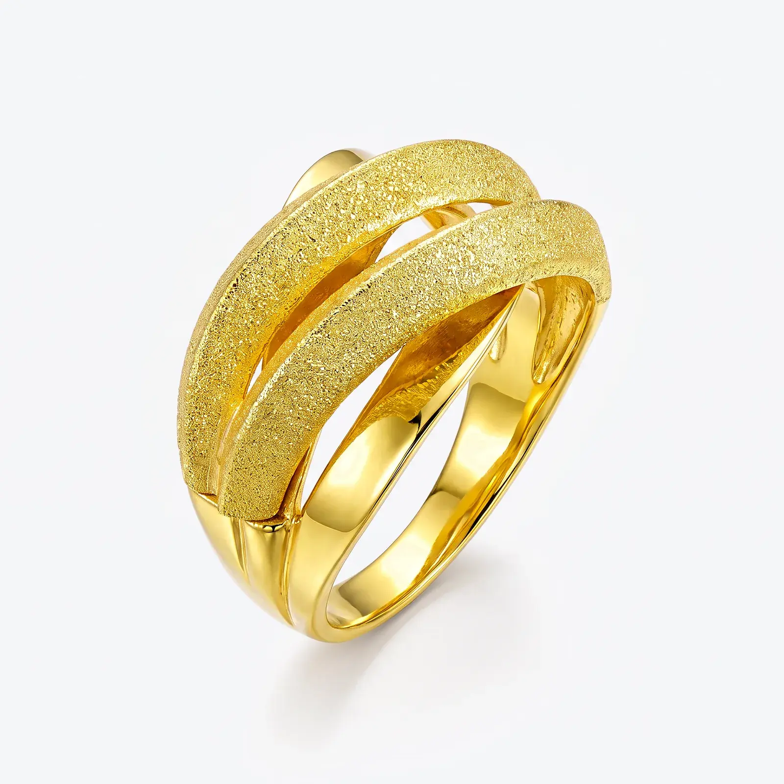 Frosted Ribbon Wrap Ring